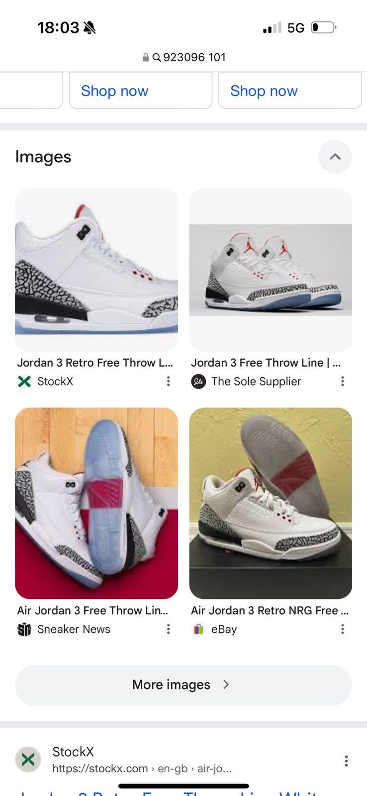 Nike NIKE AIR JORDAN 3 “FREE THROW LINE” white cement size US8UK7 Size US 8 / EU 41 - 6 Thumbnail
