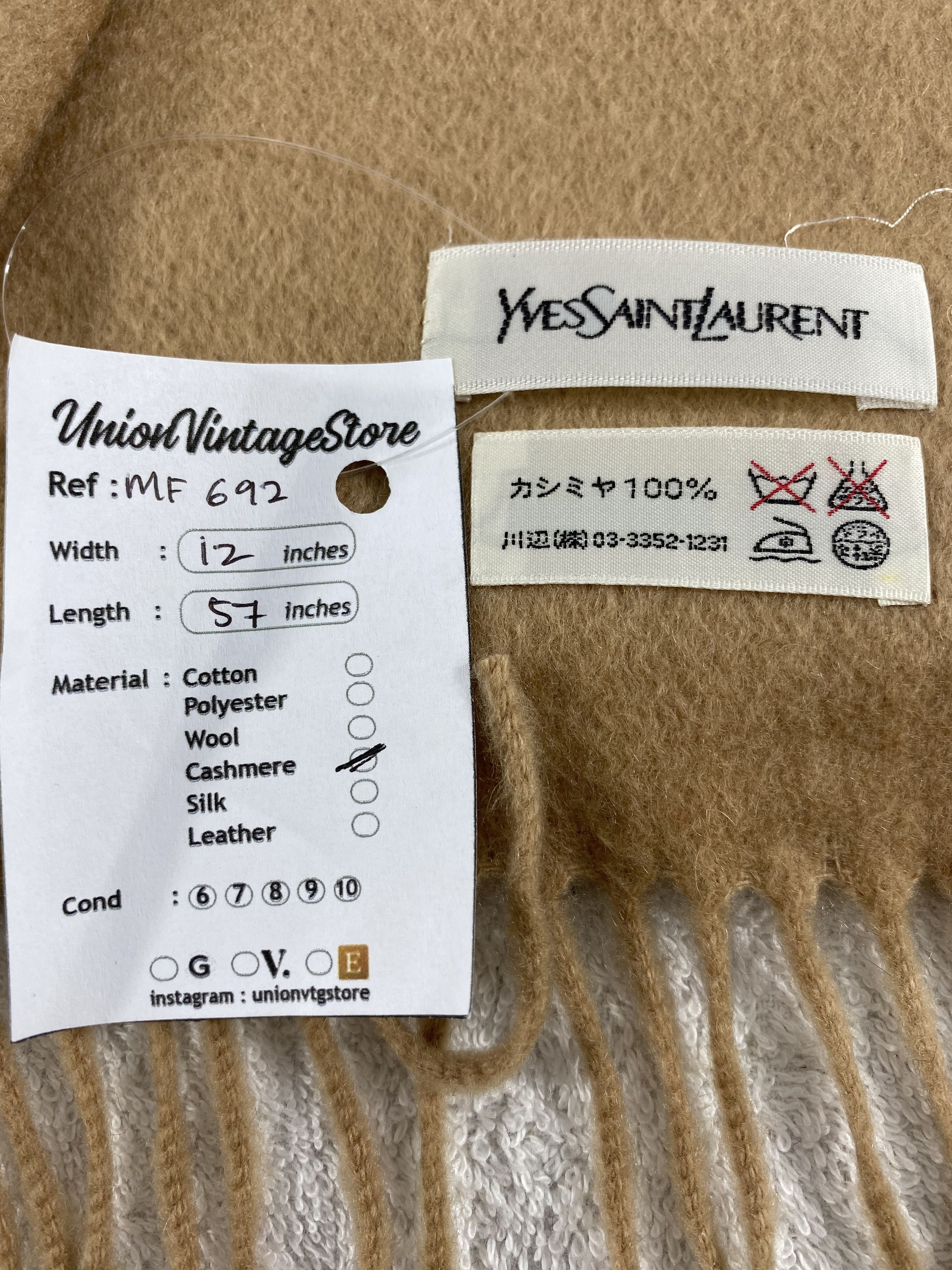 Yves Saint Laurent Vintage Yves Saint Laurent Scarf/Muffler/Neckwear MF692 Size ONE SIZE - 4 Thumbnail