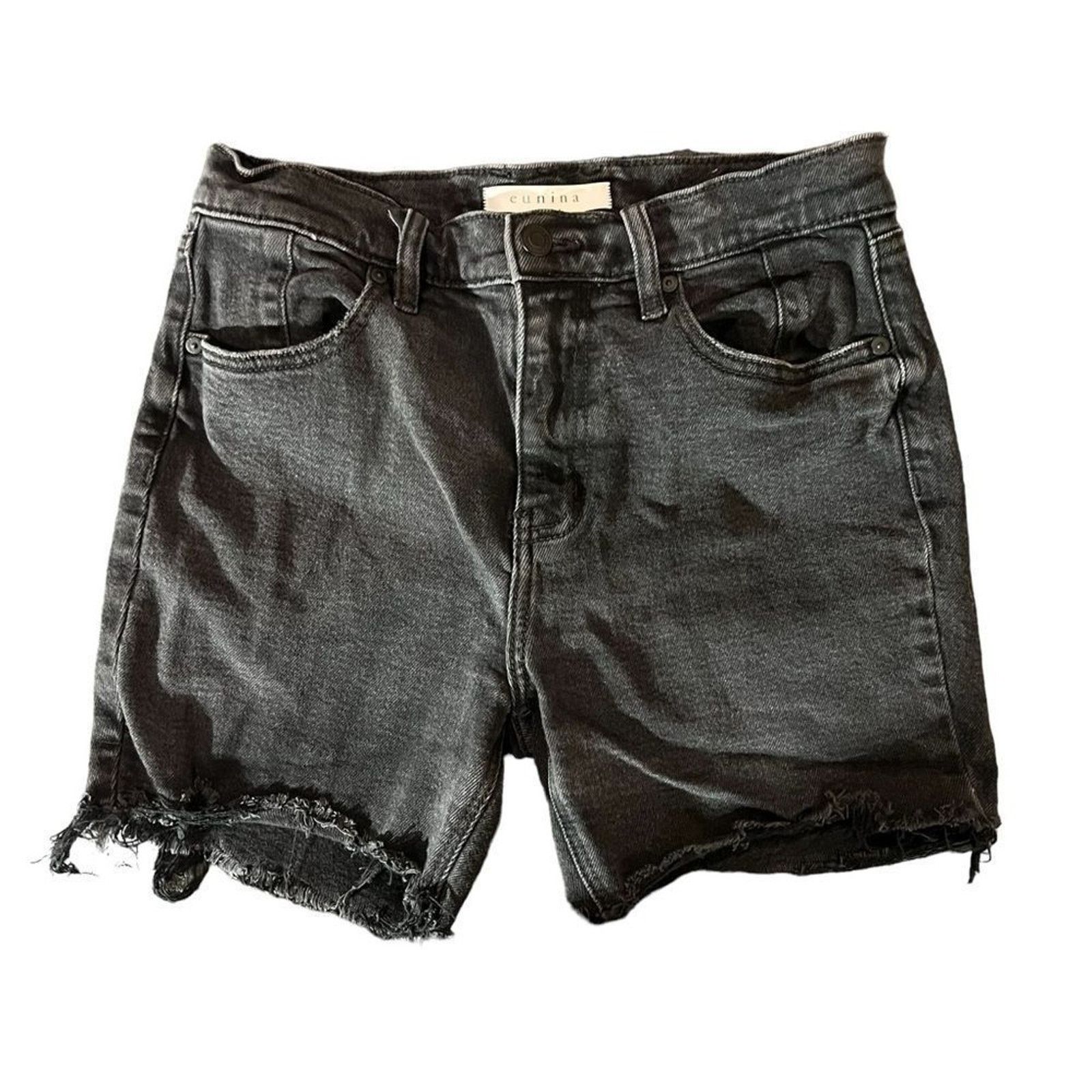 The Unbranded Brand Eunina Kailey Denim Shorts Womens Size Small Washed Black Size 26" / US 2 / IT 38 - 2 Thumbnail