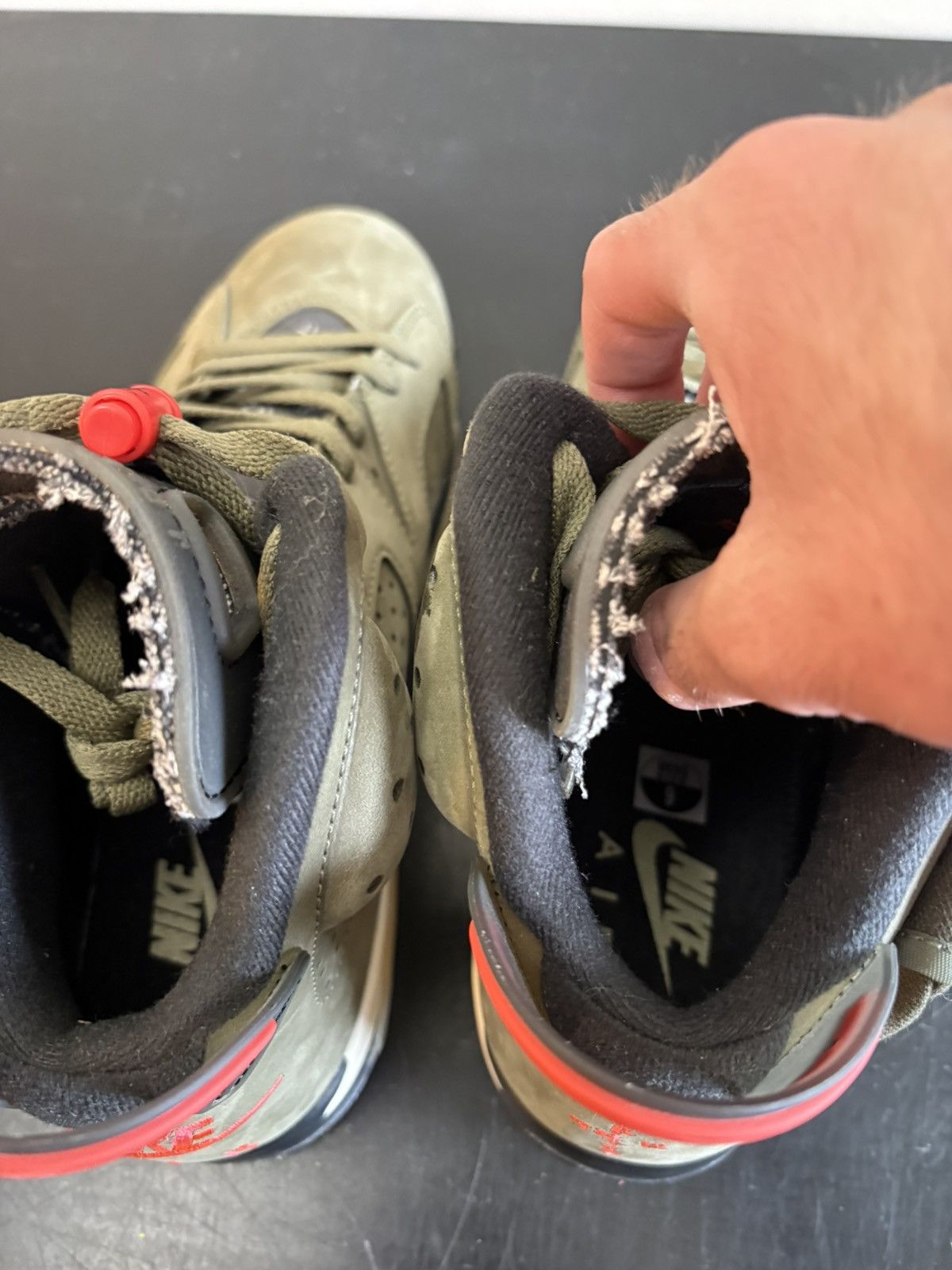 Jordan Brand Nike Jordan 6 Retro Travis Scott Olive Size US 9 / EU 42 - 7 Thumbnail