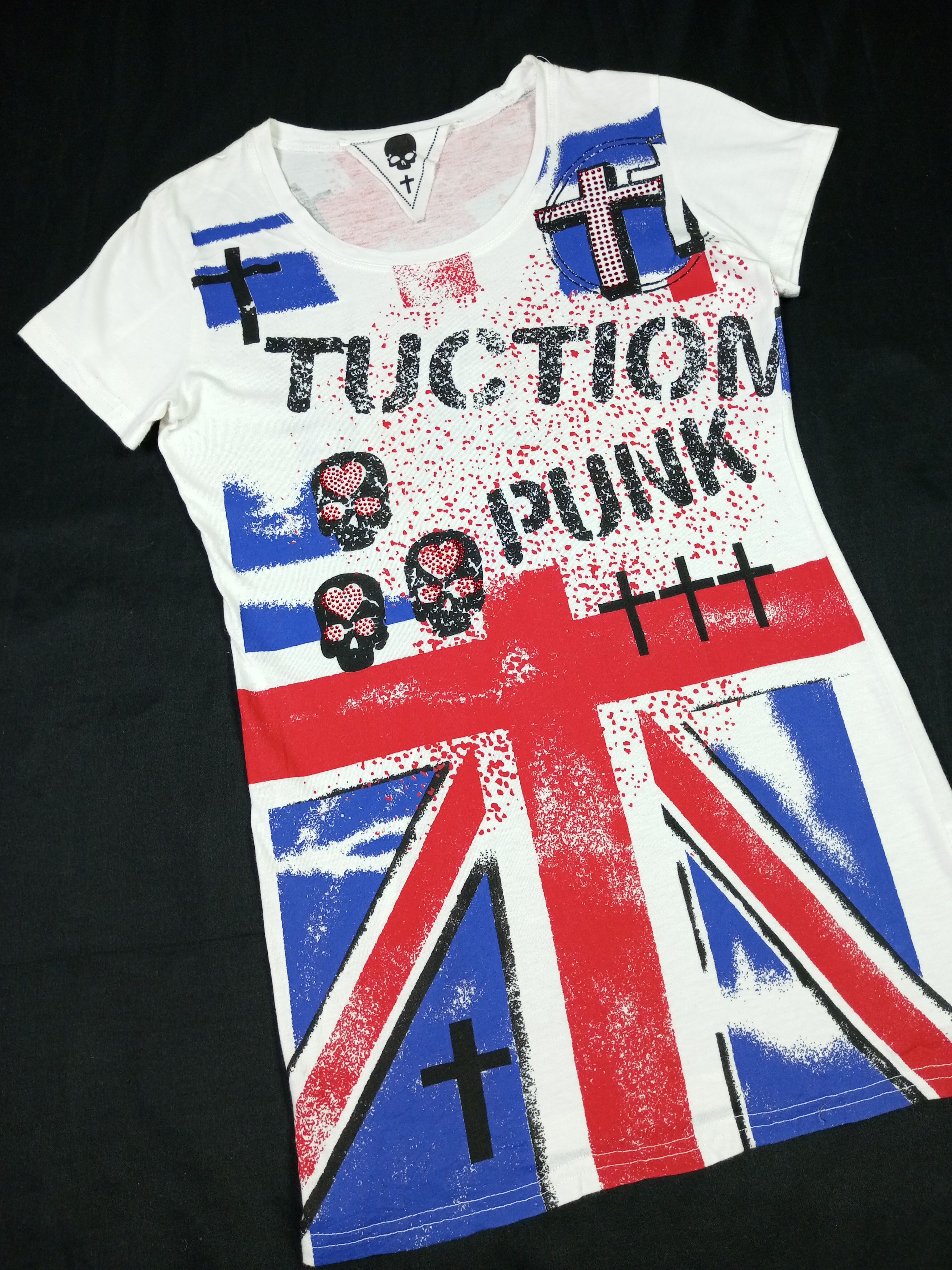 Japanese Brand ☠️TUCTION PUNK Style Skull And Cross Pattern 🕸️ Size S / US 4 / IT 40 - 3 Thumbnail