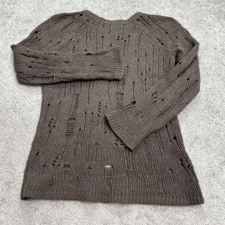 AQUA Aqua Wool Cashmere Sweater Womens Small Brown Knit Pullover Fall Winter Casual Size S / US 4 / IT 40 - 2 Thumbnail