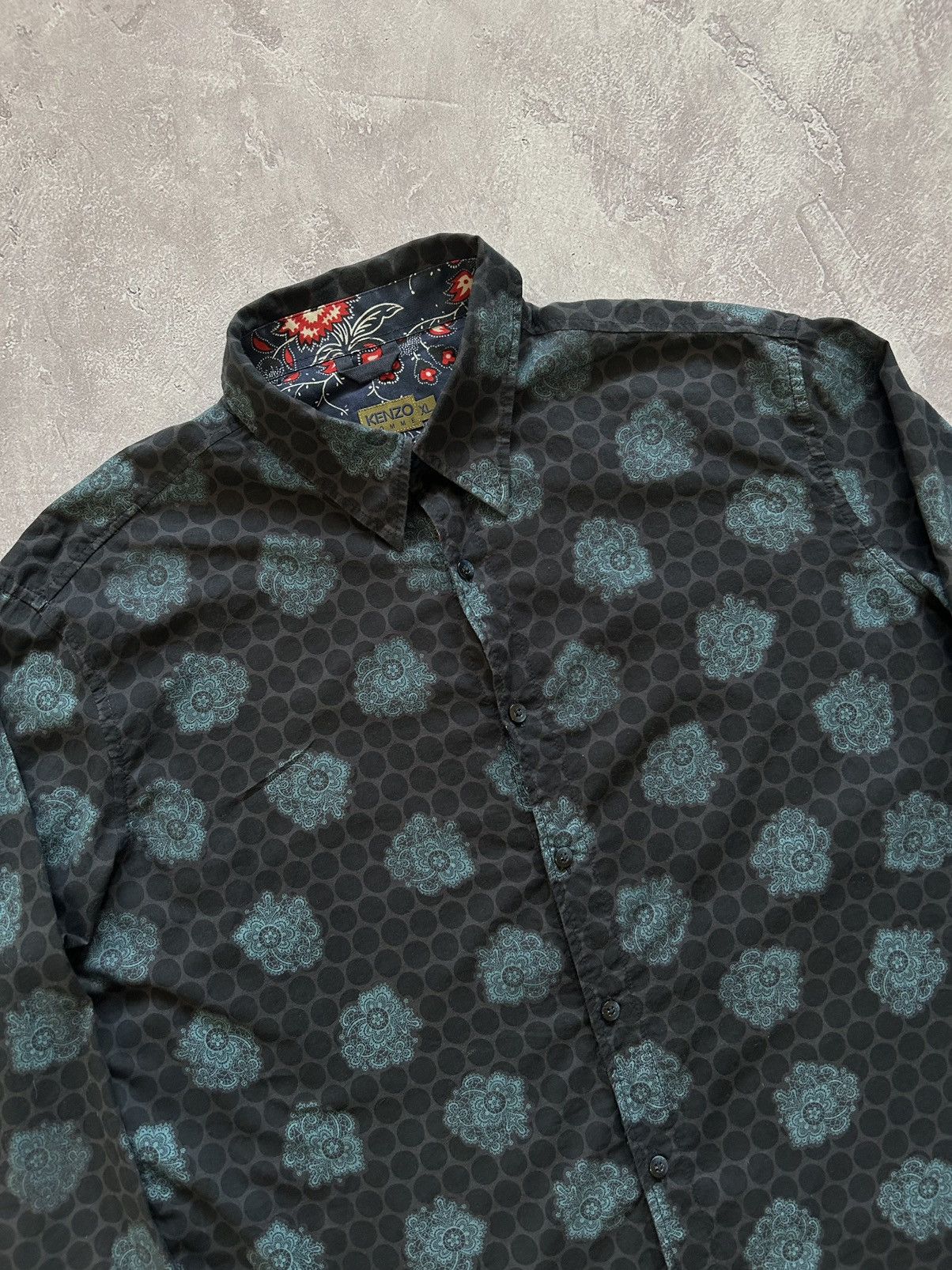 Designer × Kenzo KENZO Homme All over Flowers Print Shirt Size XL Size US XL / EU 56 / 4 - 3 Thumbnail