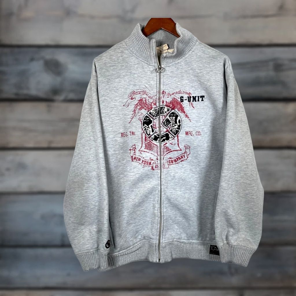 Vintage G-Unit Sweatshirt Full Zip Mens XL Gray Vintage 90s Hip Hop Retro Heavyweight Pockets Graphic Print Sweatshirt Size US XL / EU 56 / 4 - 1 Thumbnail