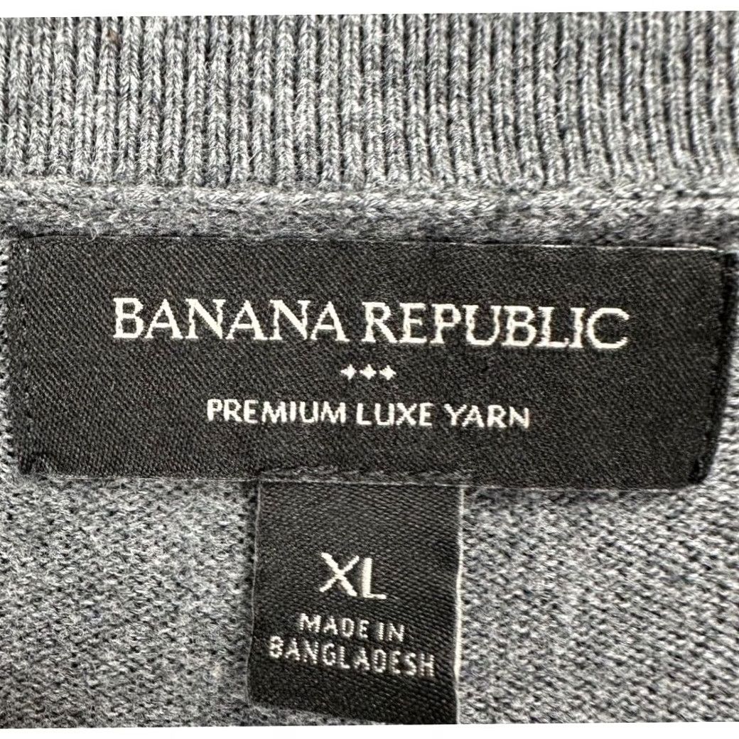 Banana Republic Banana Republic Sweater Mens XL Grey Premium Luxe Yarn Cashmere Blend Pullover Size US XL / EU 56 / 4 - 4 Thumbnail