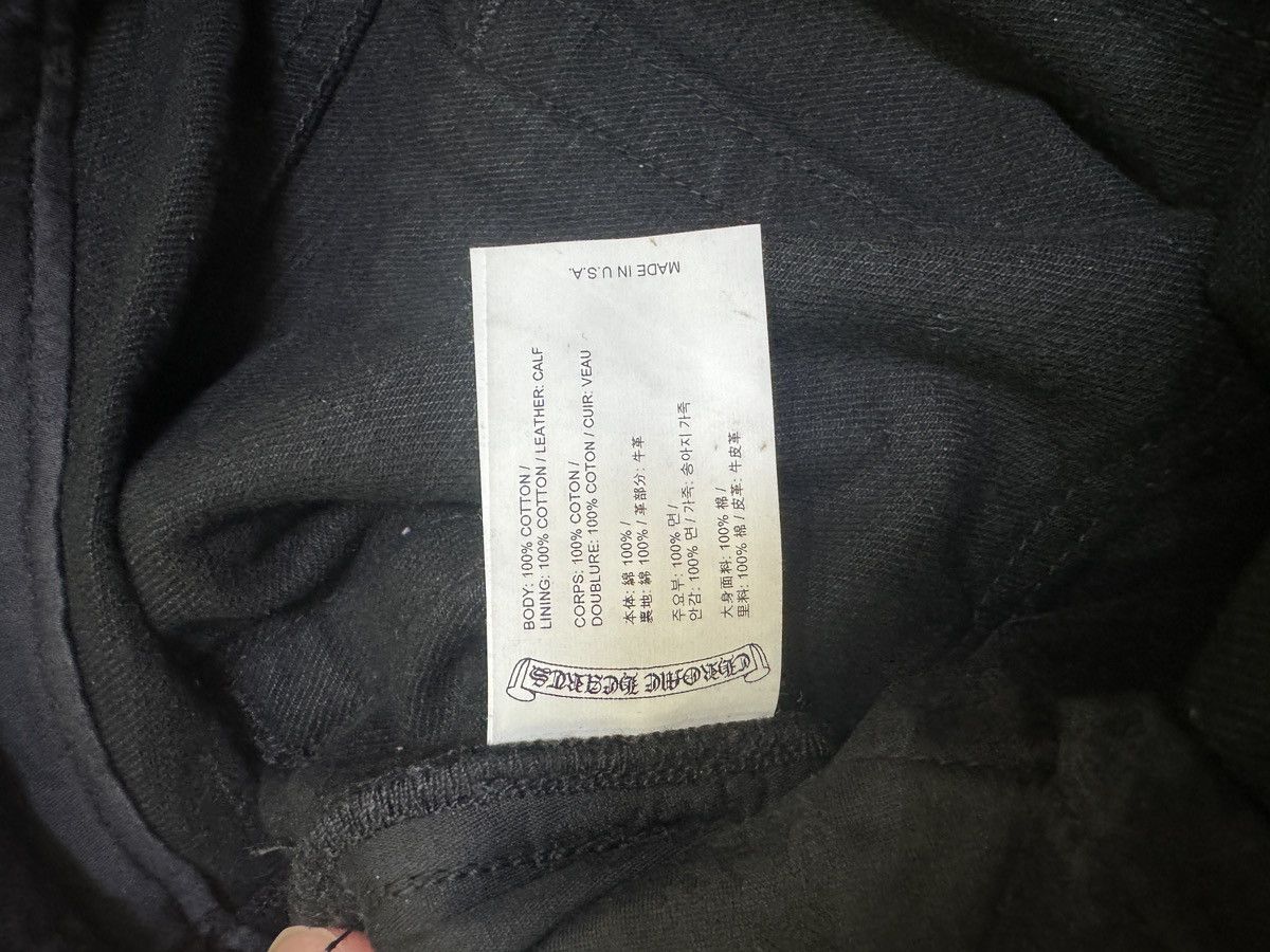 Chrome Hearts CHROME HEARTS PINK/CHECKERED KNEE CROSS PATCH DENIM SIZE 34 Size US 34 / EU 50 - 6 Thumbnail