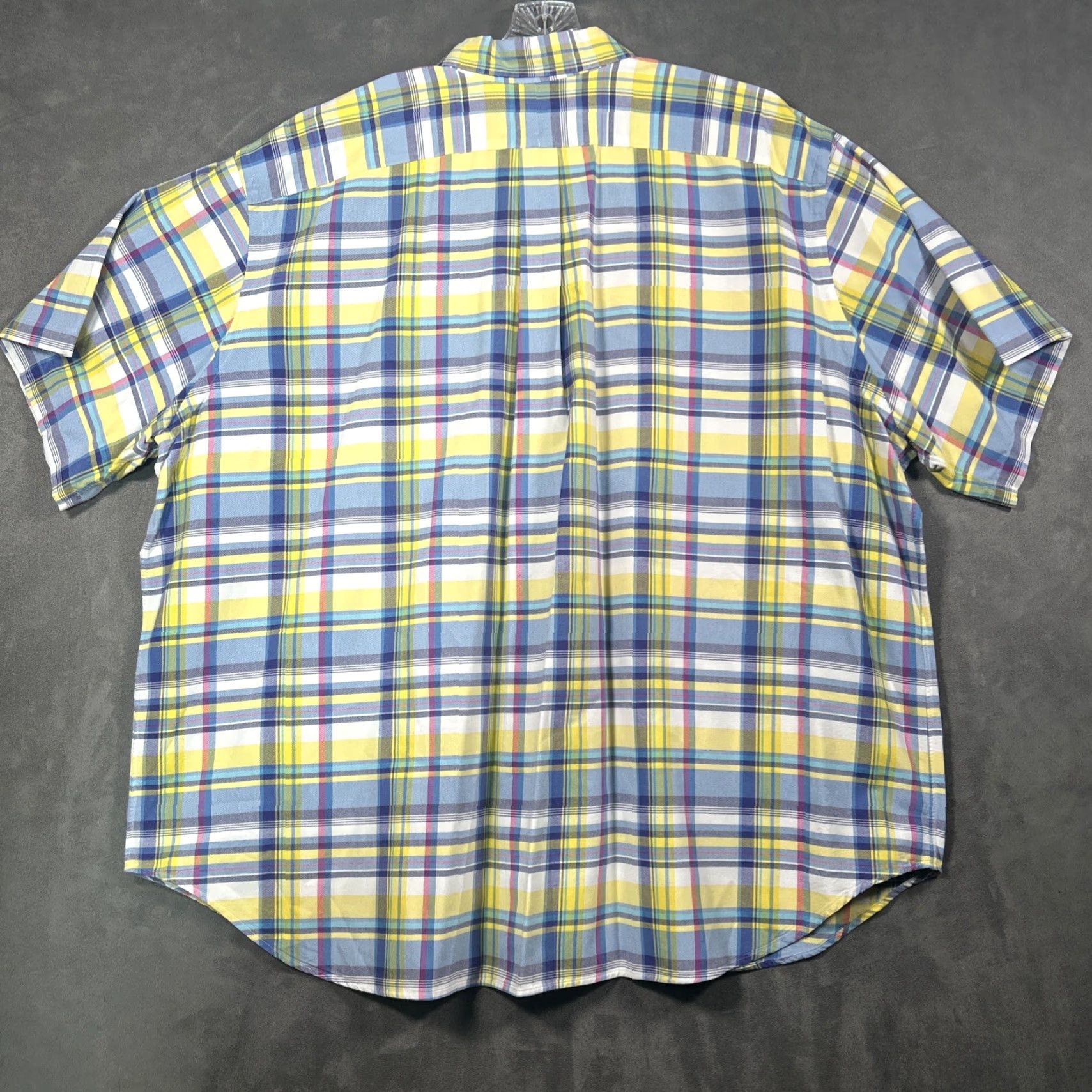 Ralph Lauren Ralph Lauren Button Down Short Sleeve Plaid 3XB Mens Flesh Pony Short Sleeve Size US 39 - 7 Thumbnail