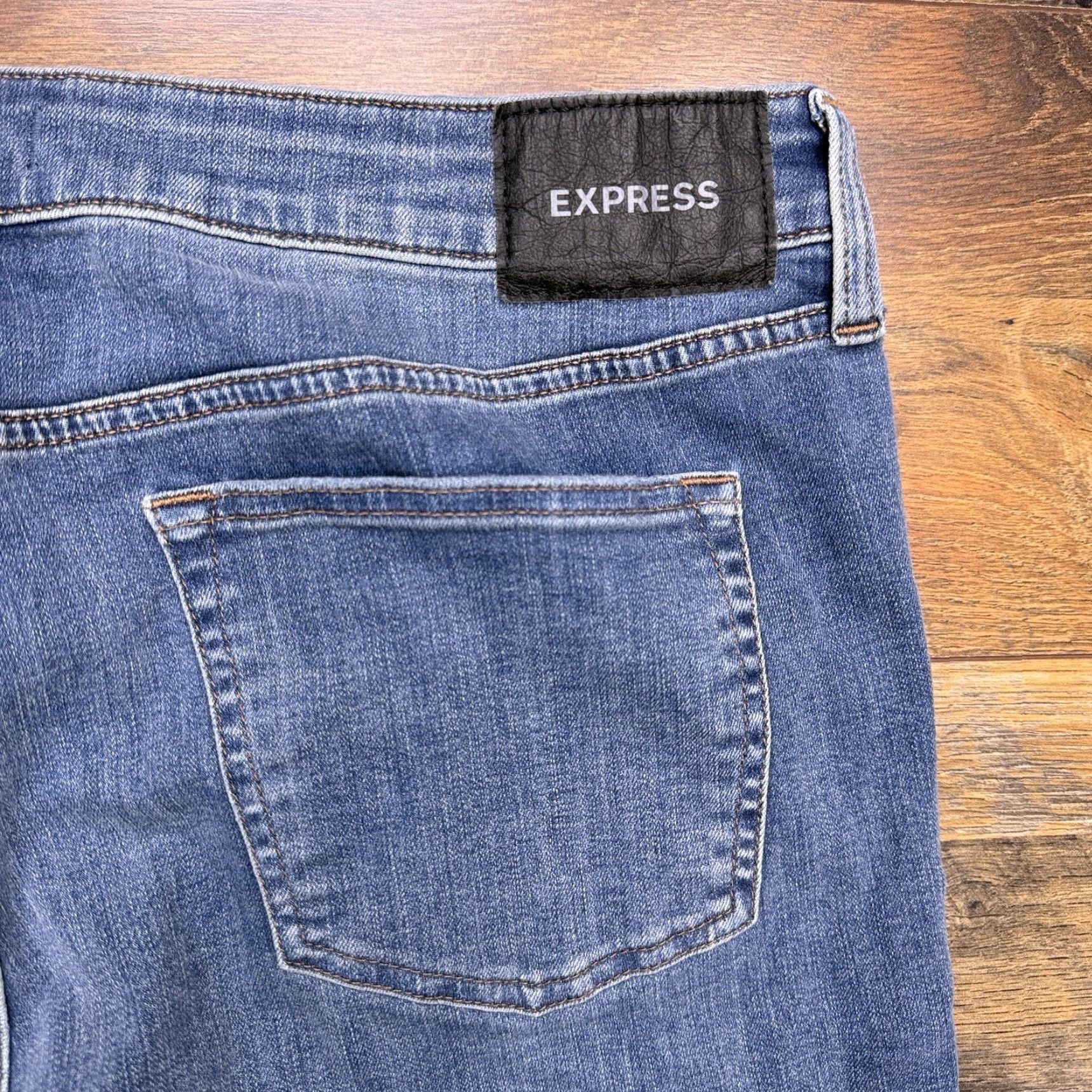 Express Express Skinny Jeans 34x34 Mid Rise Stretch Distressed Mens Size US 34 / EU 50 - 2 Thumbnail