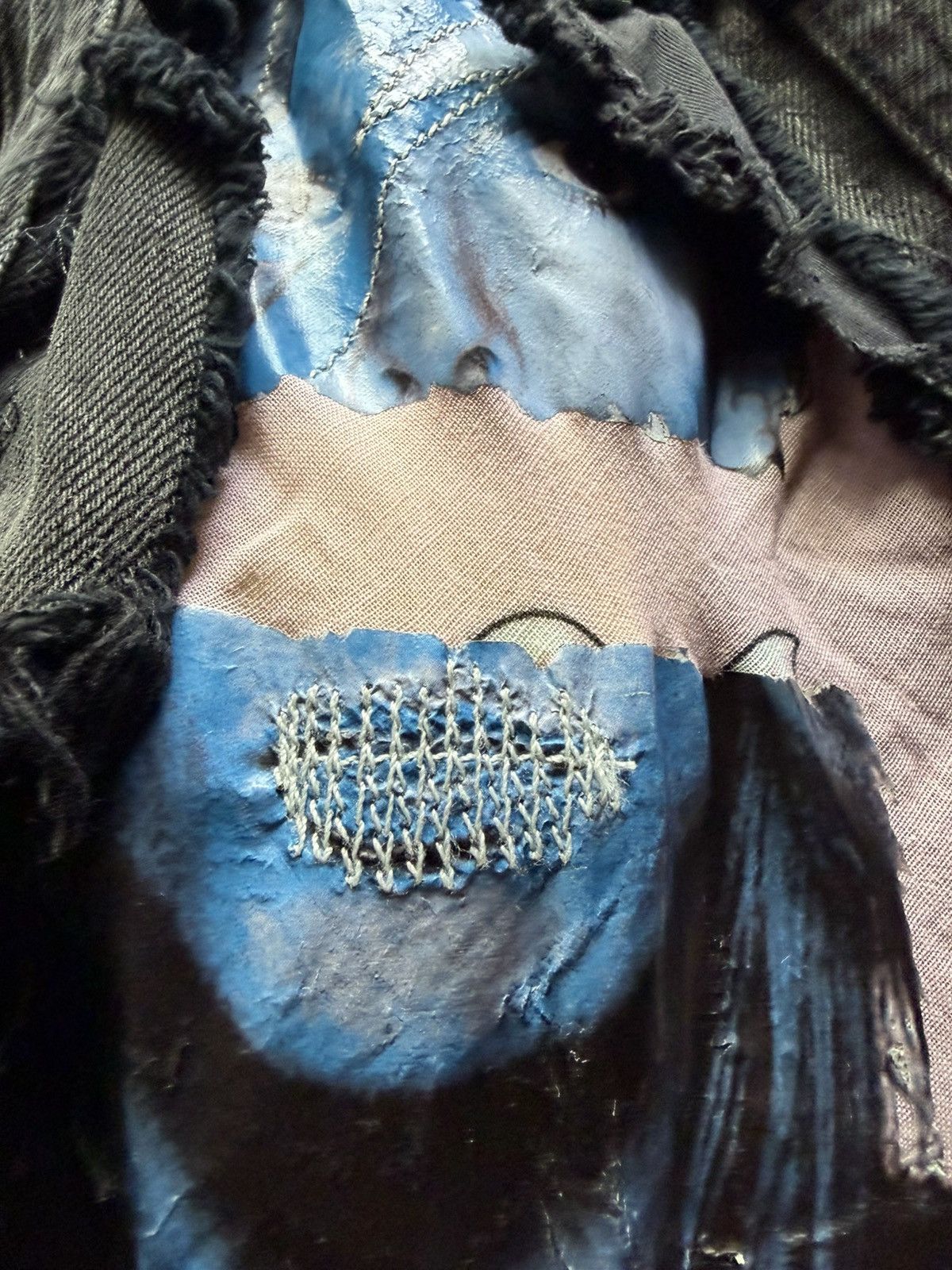 Amiri Amiri Distressed Reconstructed Denim Jacket Large Size US L / EU 52-54 / 3 - 3 Thumbnail