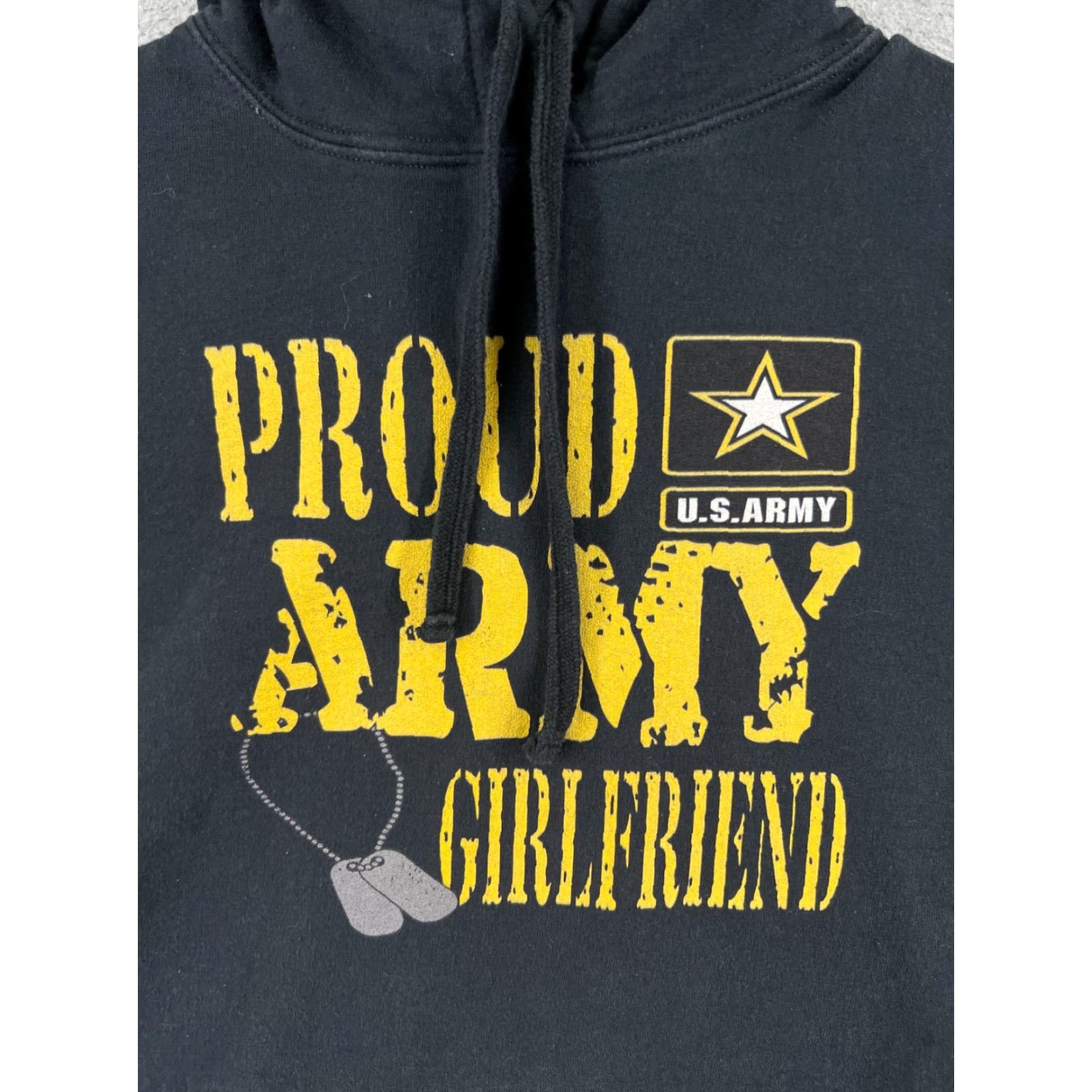 Port & Company Army Girlfriend Hoodie Adult Medium Black Cotton Blend Jersey Long Sleeve Pocket Size US M / EU 48-50 / 2 - 6 Thumbnail