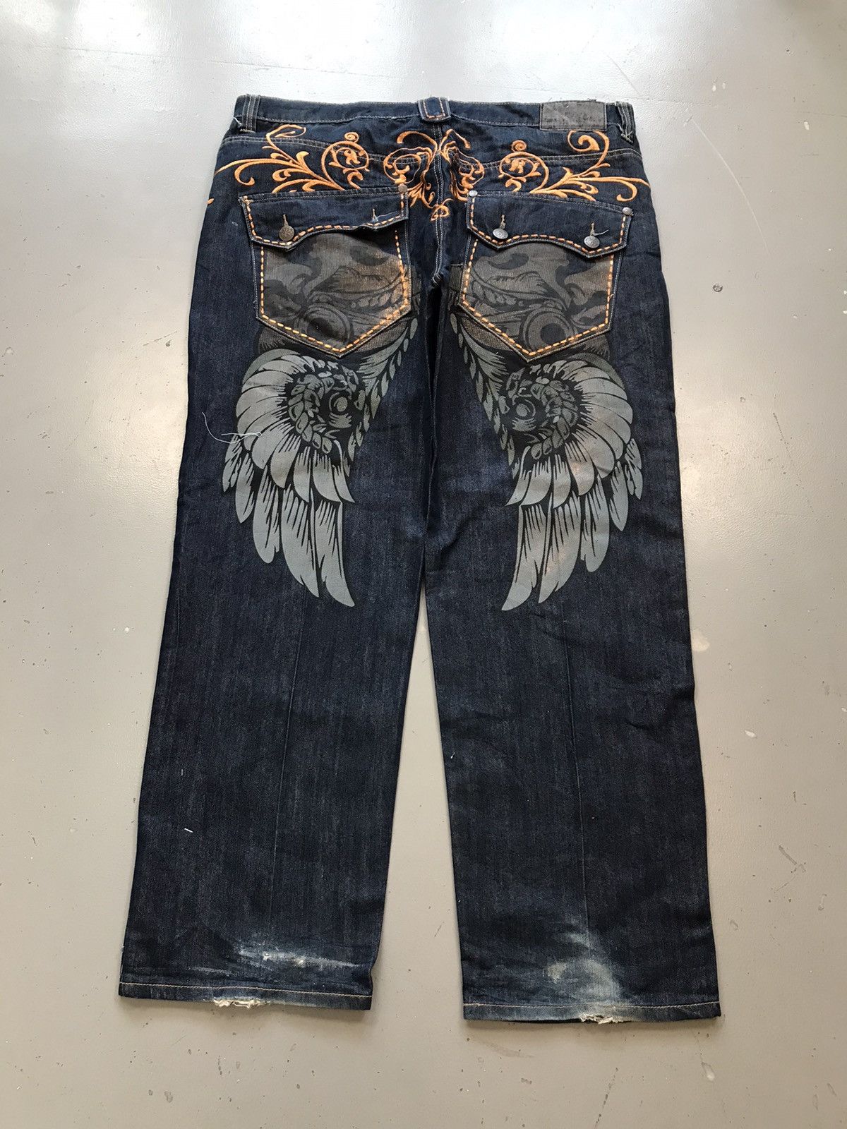 Imperious × Vintage Vintage imperious wings printed embroidered denim Size US 42 / EU 58 - 1 Thumbnail