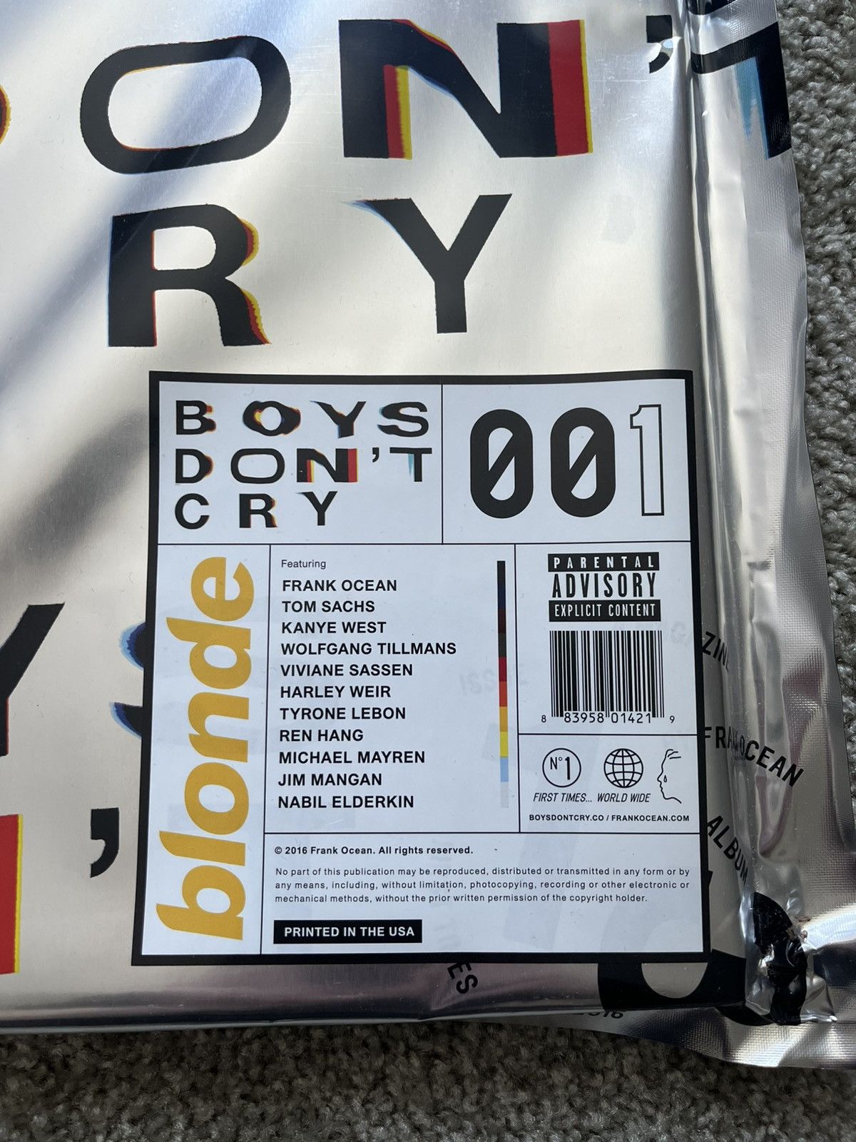 Frank Ocean Sealed Frank Ocean Boys Don’t Cry Magazine with Blonde CD Size ONE SIZE - 3 Thumbnail