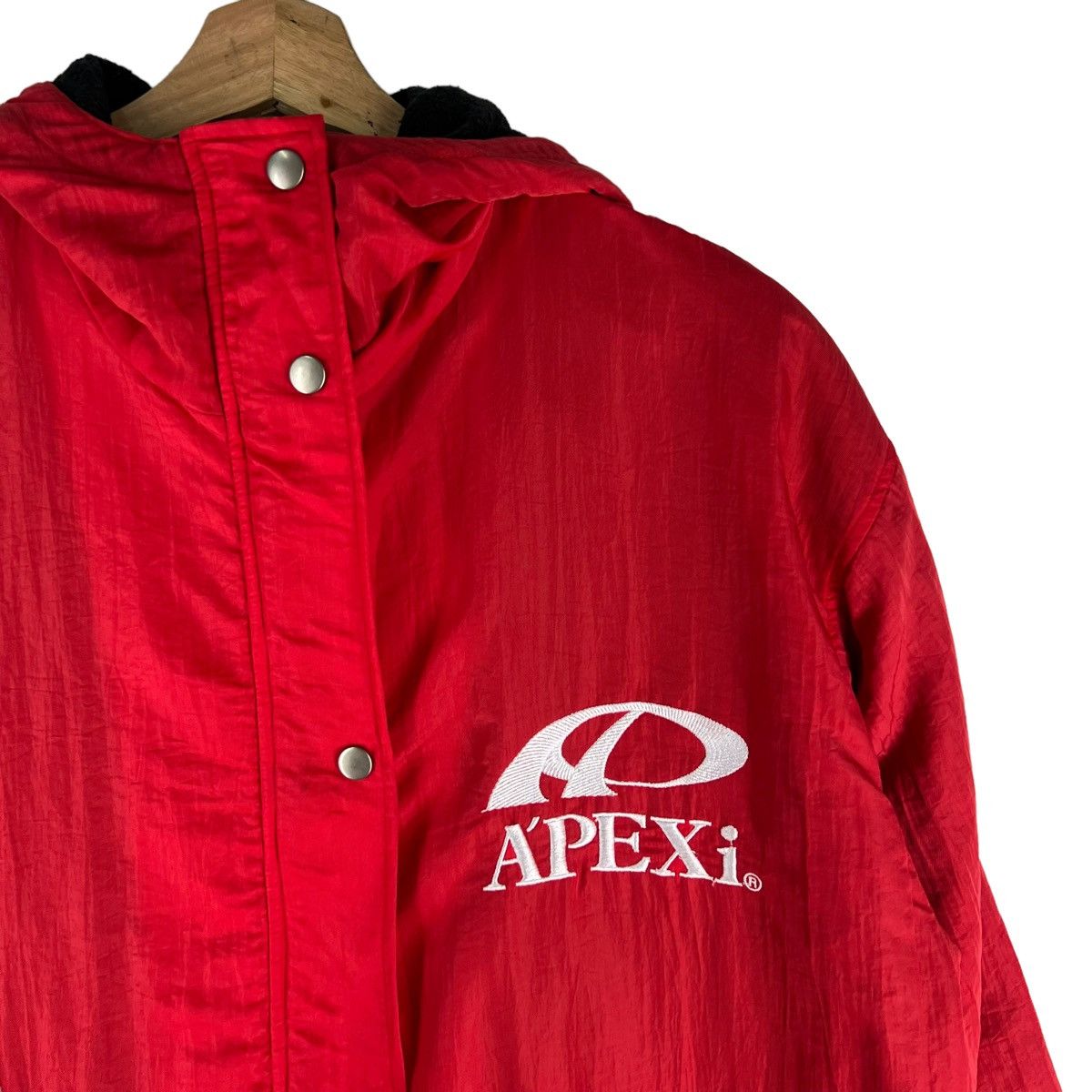 Japanese Brand 🔥VINTAGE LONG JACKET COACH A’PEXI HOODIE BIG LOGO Size US L / EU 52-54 / 3 - 7 Thumbnail
