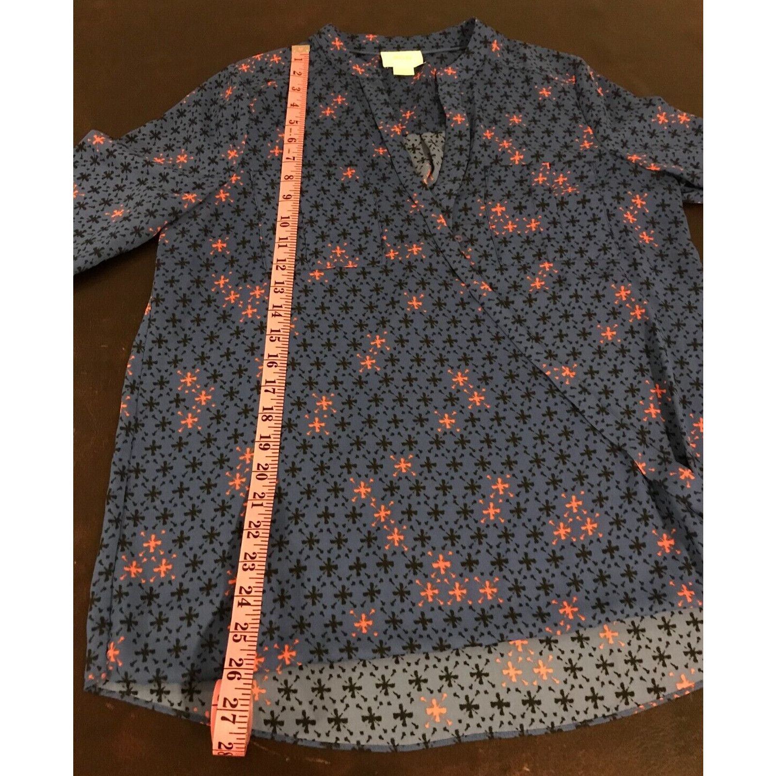 Anthropologie Anthropologie Maeve Eva Blue Long Sleeves Faux Wrap Blouse Size M / US 6-8 / IT 42-44 - 8 Thumbnail