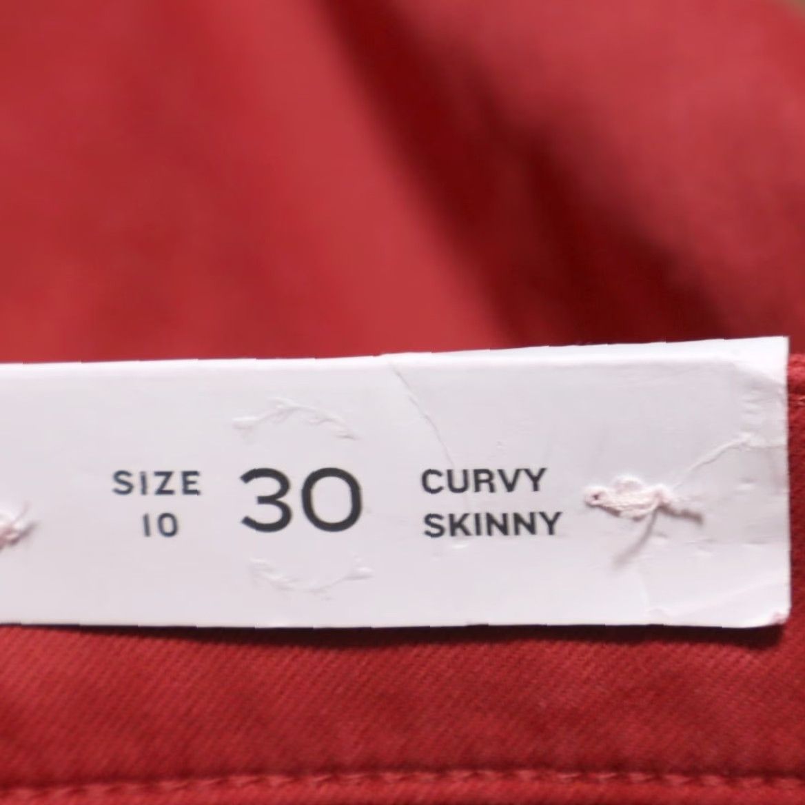 Loft Loft Jeans Red Women's 10 Slim Curvy Skinny Cotton Denim Pants Inseam 29in Casual Adult Women Size 32" / US 10 / IT 46 - 6 Thumbnail