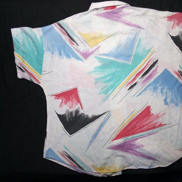 Vintage Vintage Touche Abstract Geometric Strokes Shirt Blouse Size XXL / US 16-18 / IT 52-54 - 6 Thumbnail
