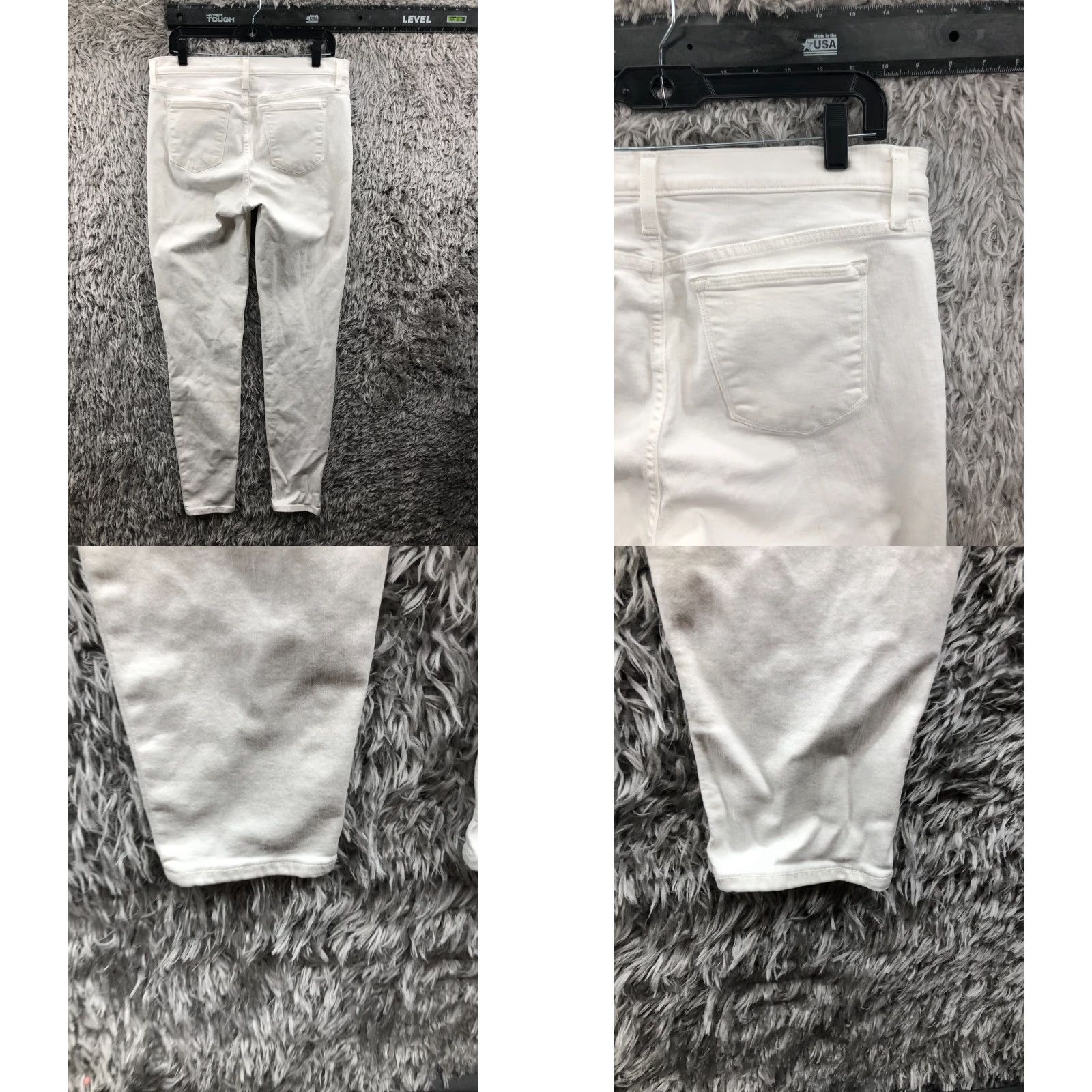J.Crew J.CREW High Rise Toothpick Skinny Pants Women's White Light Wash 32 Tall Size 24" / US 00 / IT 34 - 8 Thumbnail