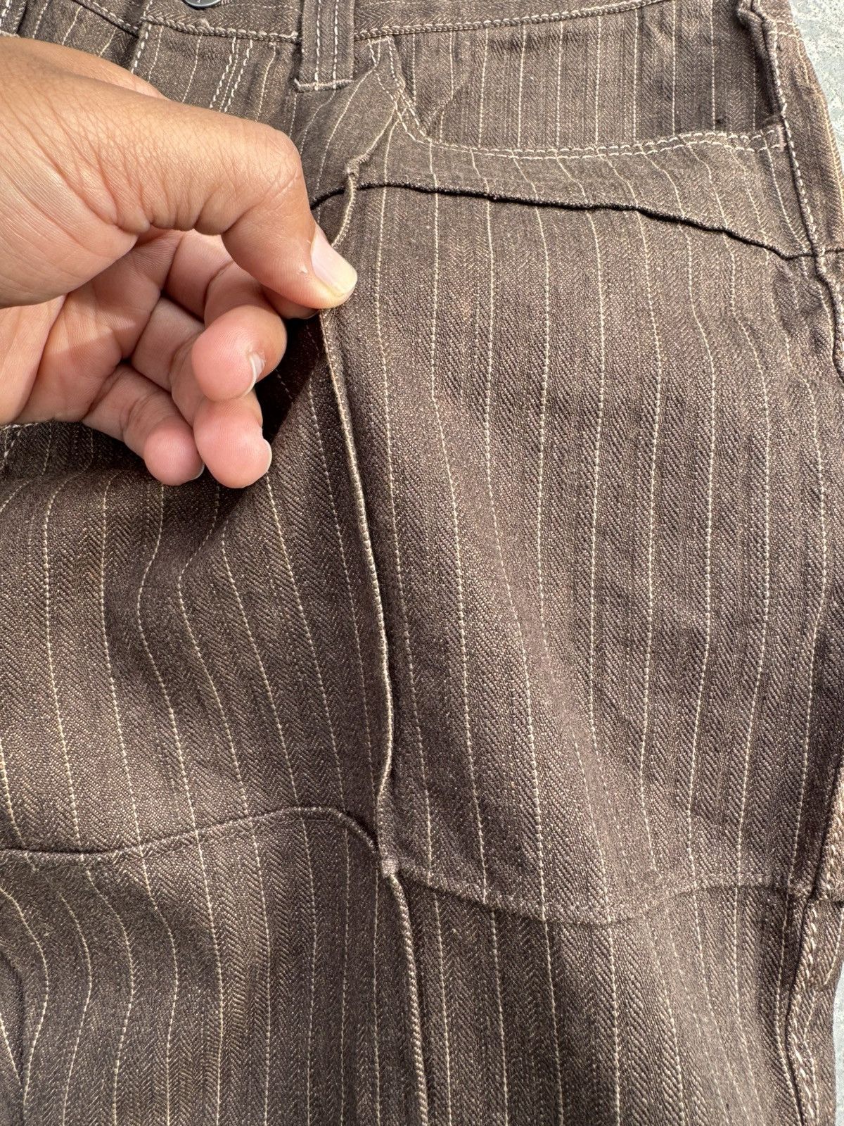 Boycott Japanese Brand Boycott Striped Pleated Pants Size US 32 / EU 48 - 5 Thumbnail