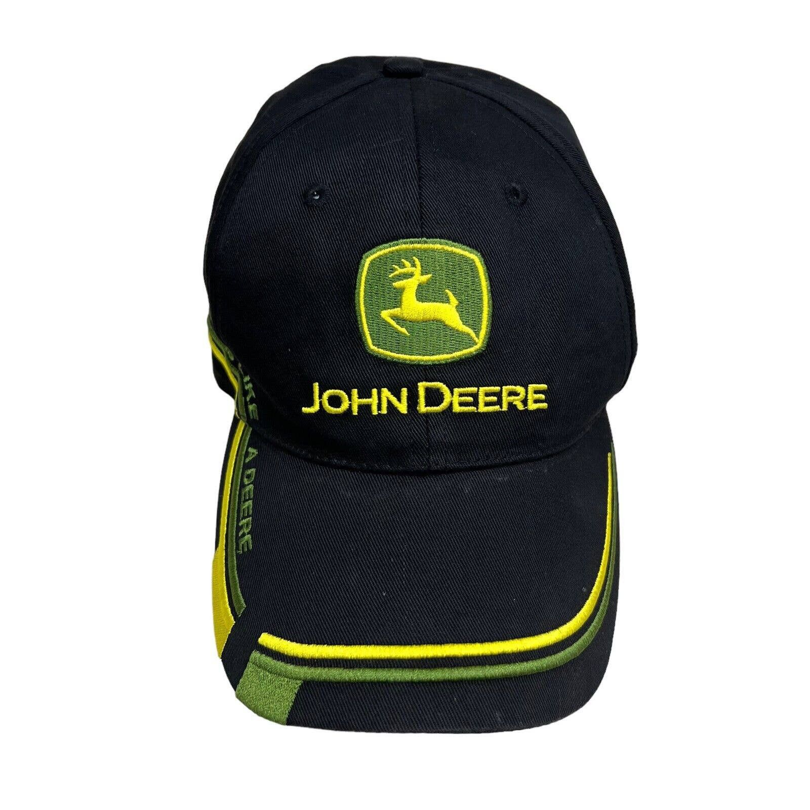 A John Deere Branded Green Baseball Cap Is Seen Against White Background Hhb7y2