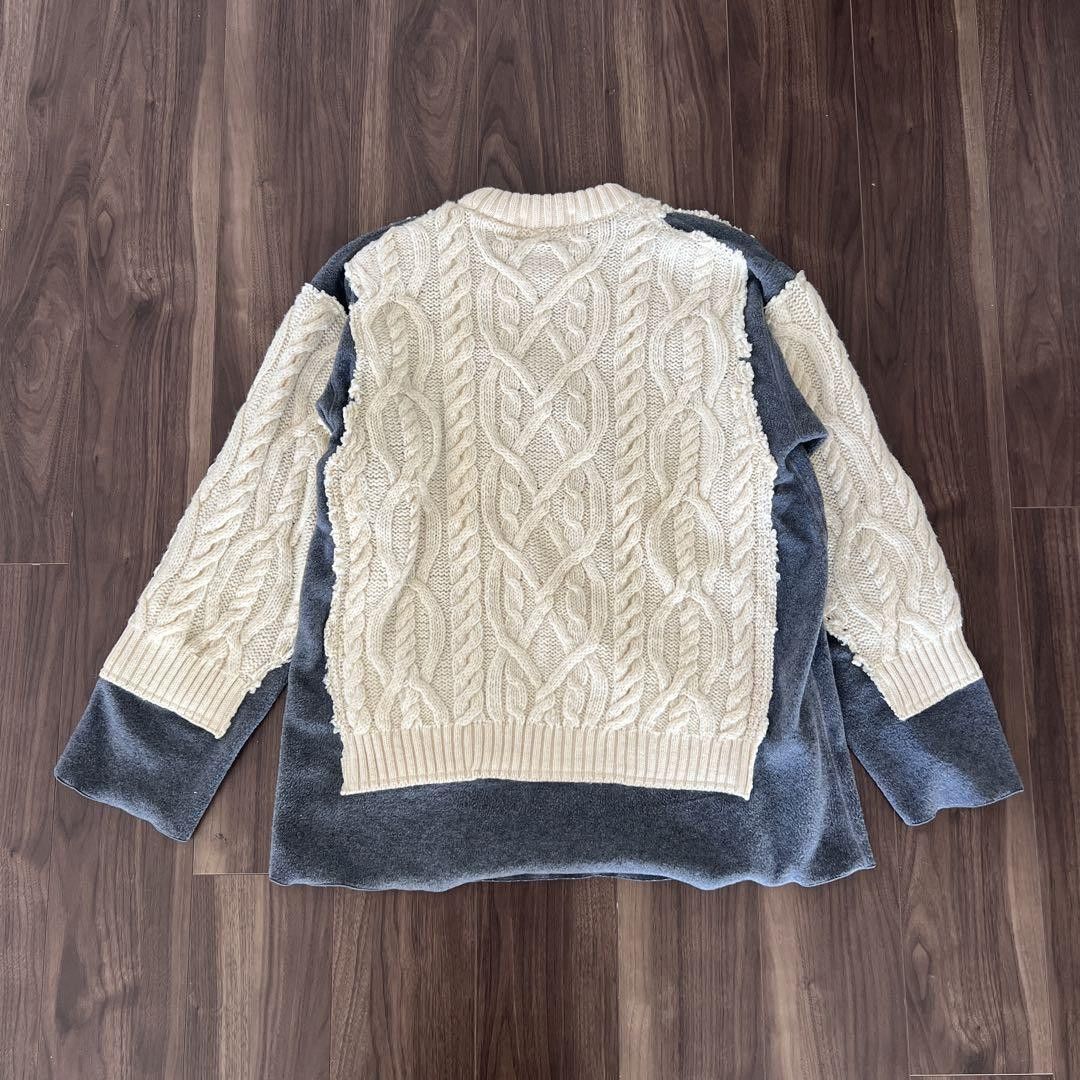 Needles Reconstructed Cable Knit Sweater Size US L / EU 52-54 / 3 - 2 Thumbnail