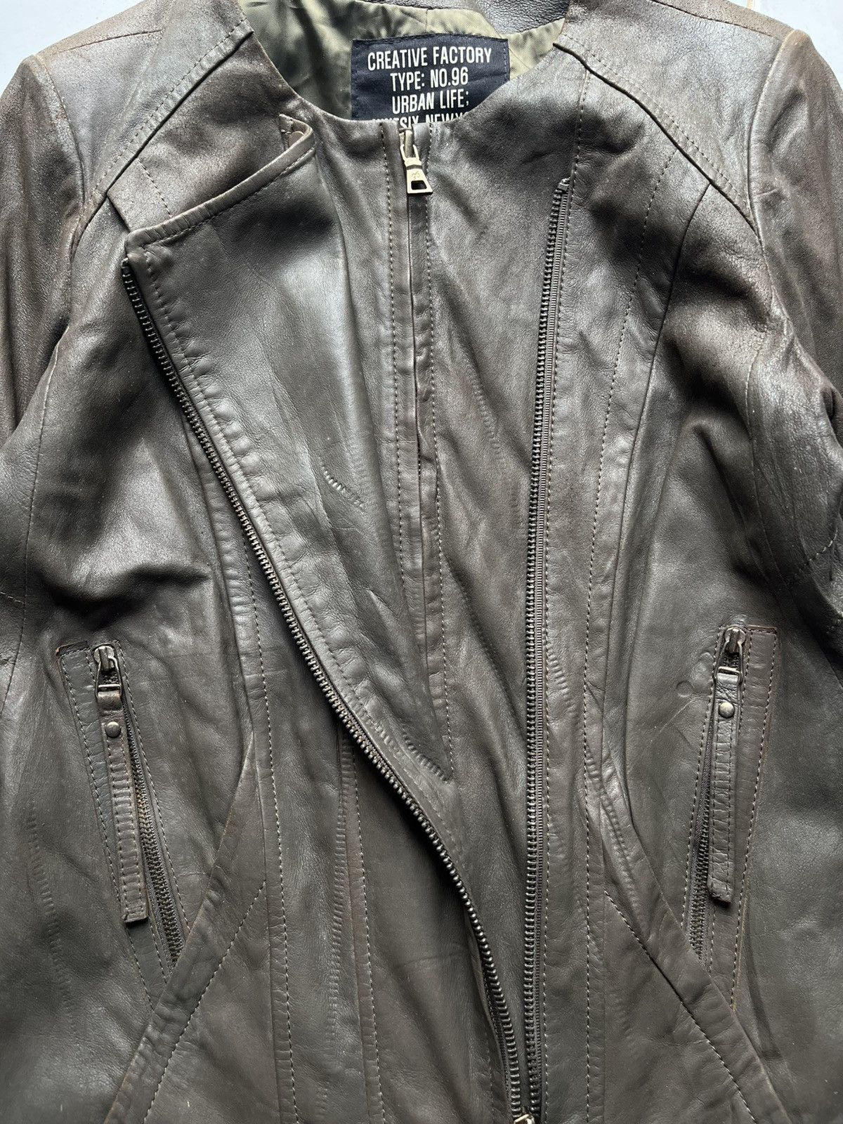 Isamu Katayama Backlash 2000s Nine Six double zipper leather jacket Size US M / EU 48-50 / 2 - 3 Thumbnail