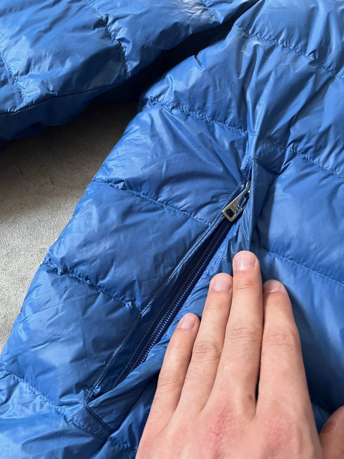 Prada Prada blue light puffer jacket logo rare Size US M / EU 48-50 / 2 - 11 Thumbnail
