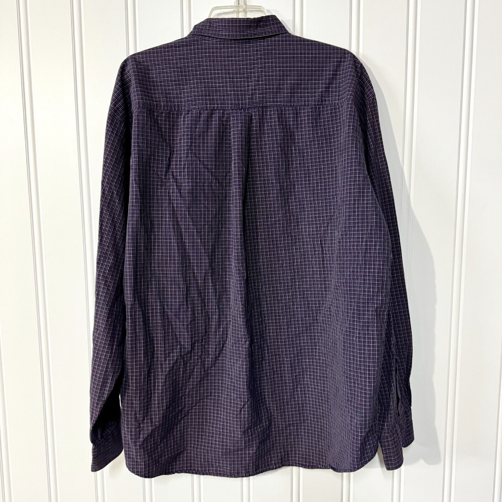 L.L. Bean L.L. Bean Button Down XL Purple Plaid Casual Cotton Stripe Size US XL / EU 56 / 4 - 5 Thumbnail