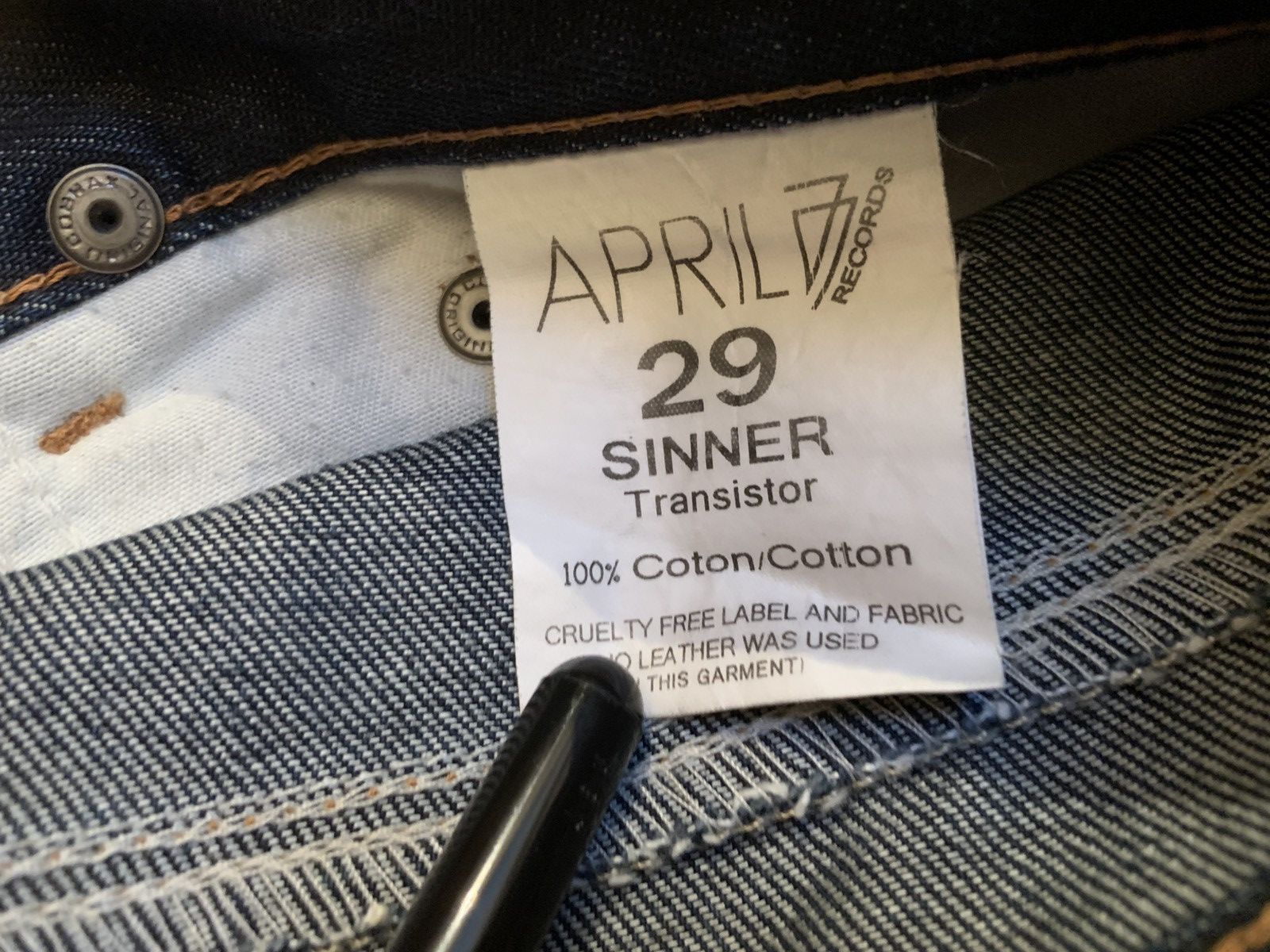 April 77 *RARE* Sinner Transistor 32/30 Size US 32 / EU 48 - 12 Thumbnail
