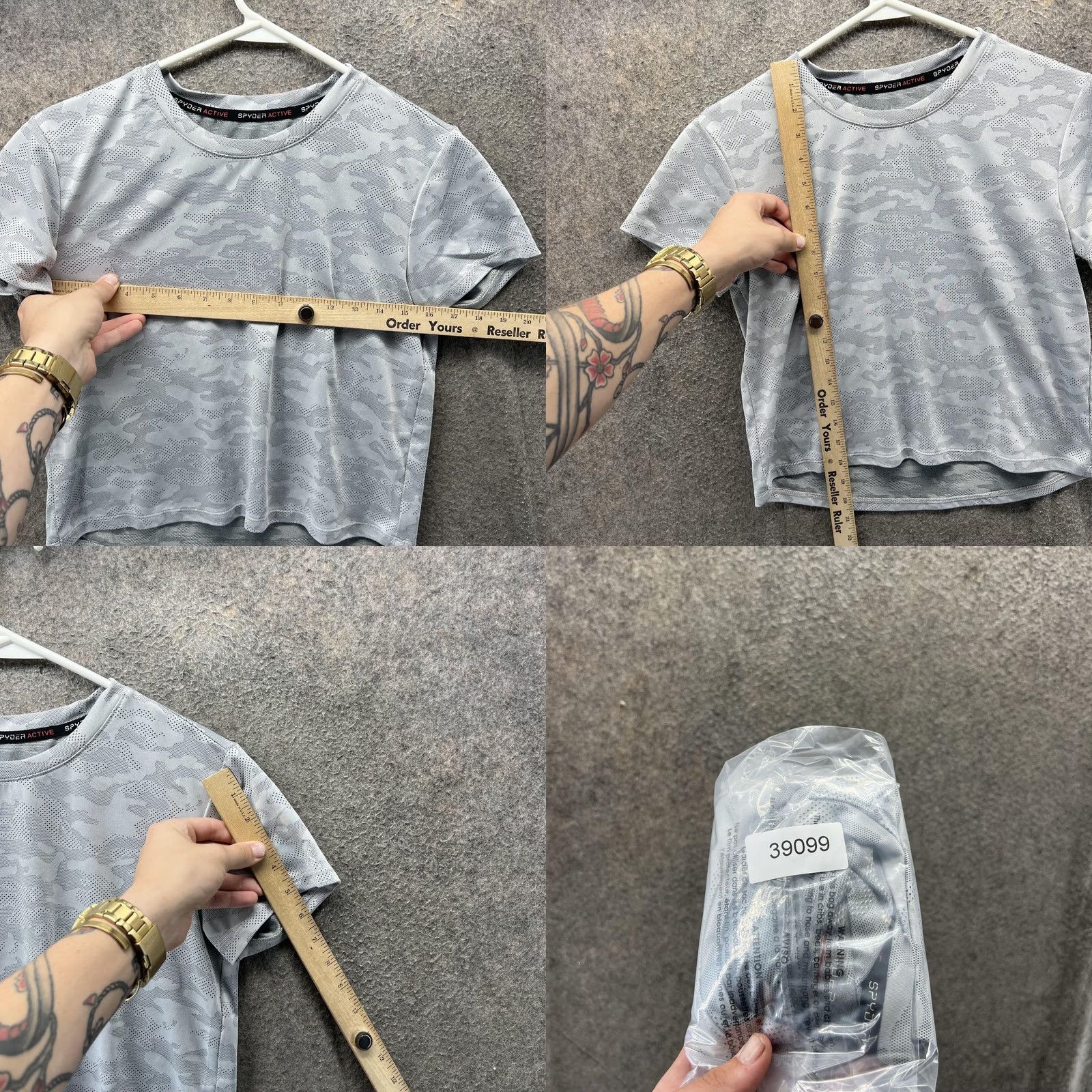 Spyder Spyder Active Shirt Womens Small Gray Camo Short Sleeve Performance Athletic Top Size S / US 4 / IT 40 - 8 Thumbnail