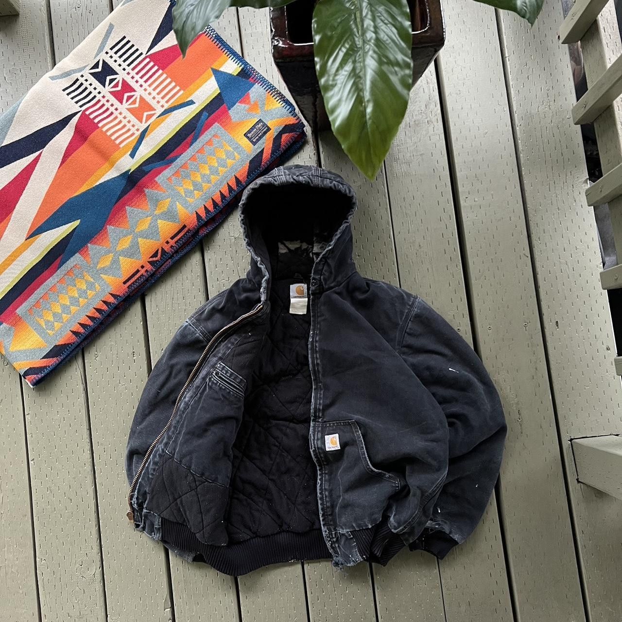 Carhartt × Vintage Vintage carhartt workwear jacket Faded black distressed Size US M / EU 48-50 / 2 - 3 Thumbnail
