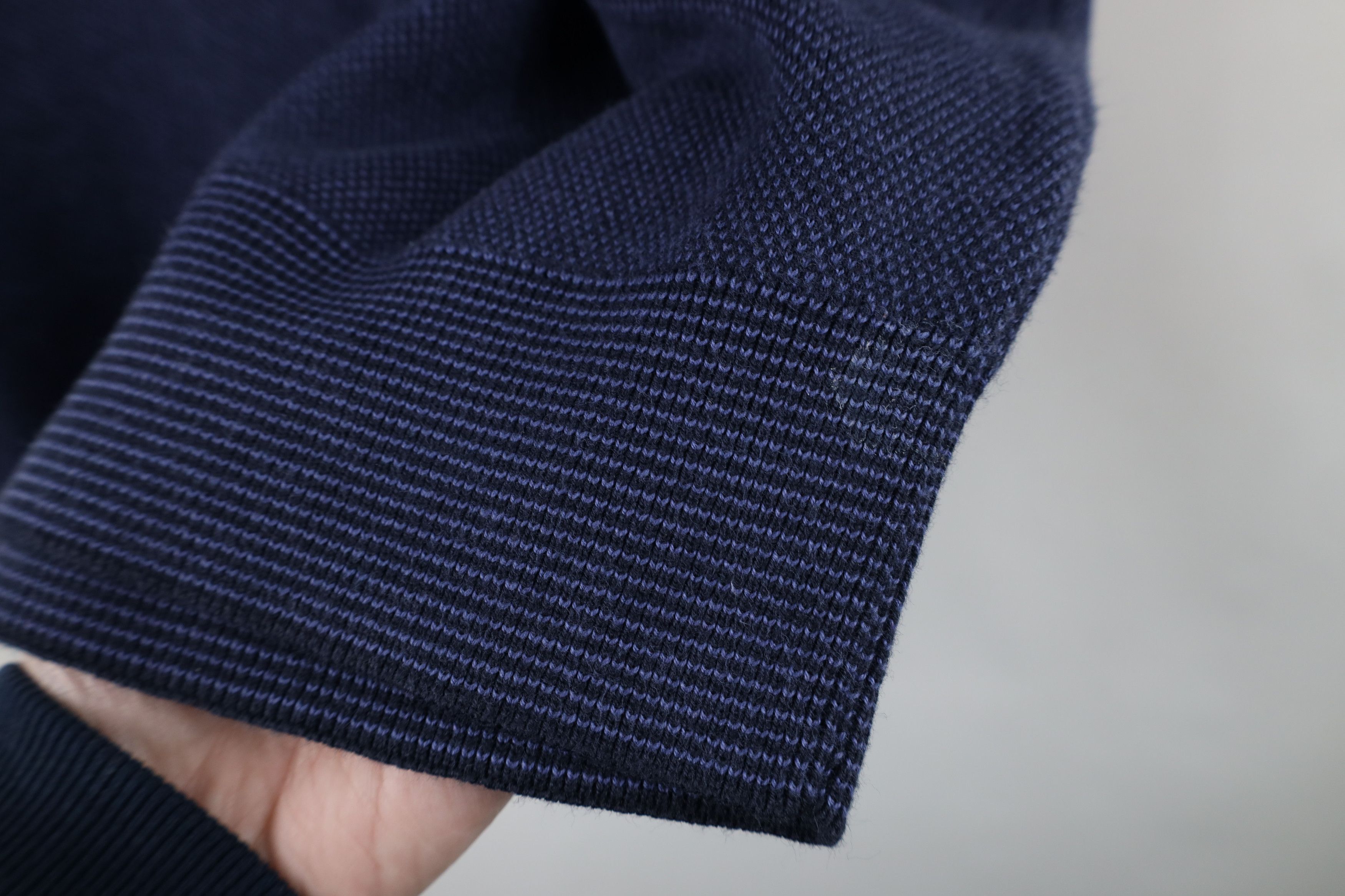 Vintage Vintage 90s Streetwear Blank Thermal Knit Sweater Vest Blue Size US L / EU 52-54 / 3 - 8 Thumbnail