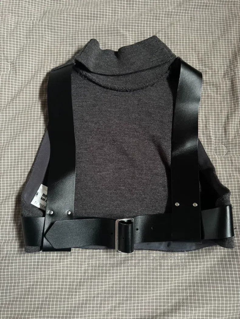 Comme des Garcons Comme Des Garcons Grey Sleeveless Backless Knit Belted Ves Size M / US 6-8 / IT 42-44 - 2 Thumbnail