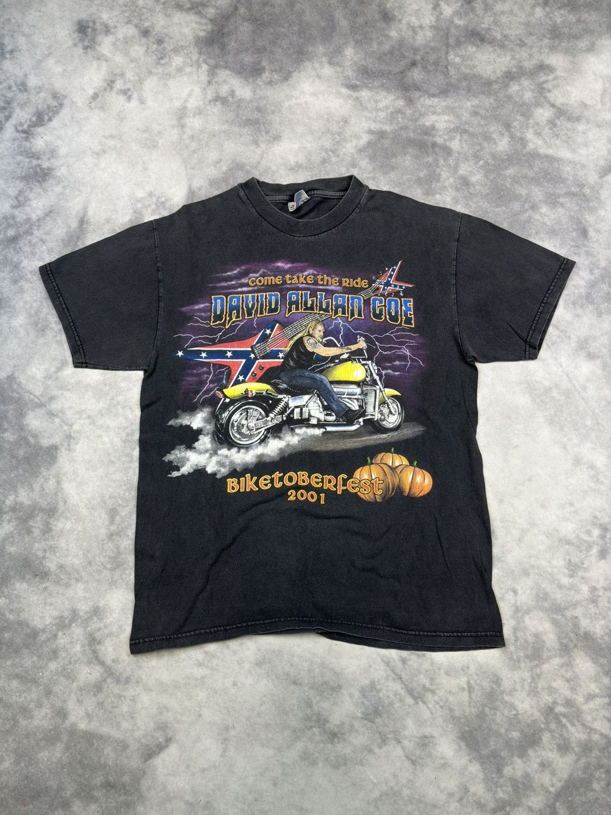 Band Tees × Vintage VINTAGE 90S DISTRESSED DAVID ALLAN COE TOUR TEE VERY RARE Size US M / EU 48-50 / 2 - 1 Thumbnail
