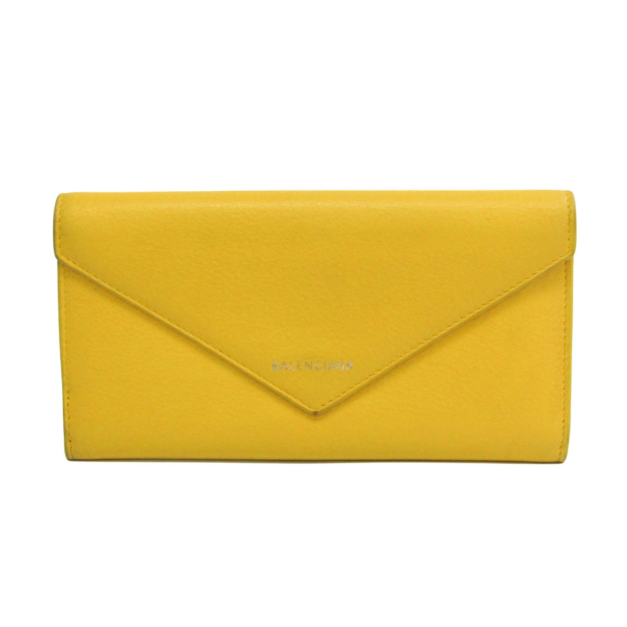 Balenciaga Papier Yellow Leather Wallet (Pre-Owned) Size ONE SIZE - 1 Thumbnail