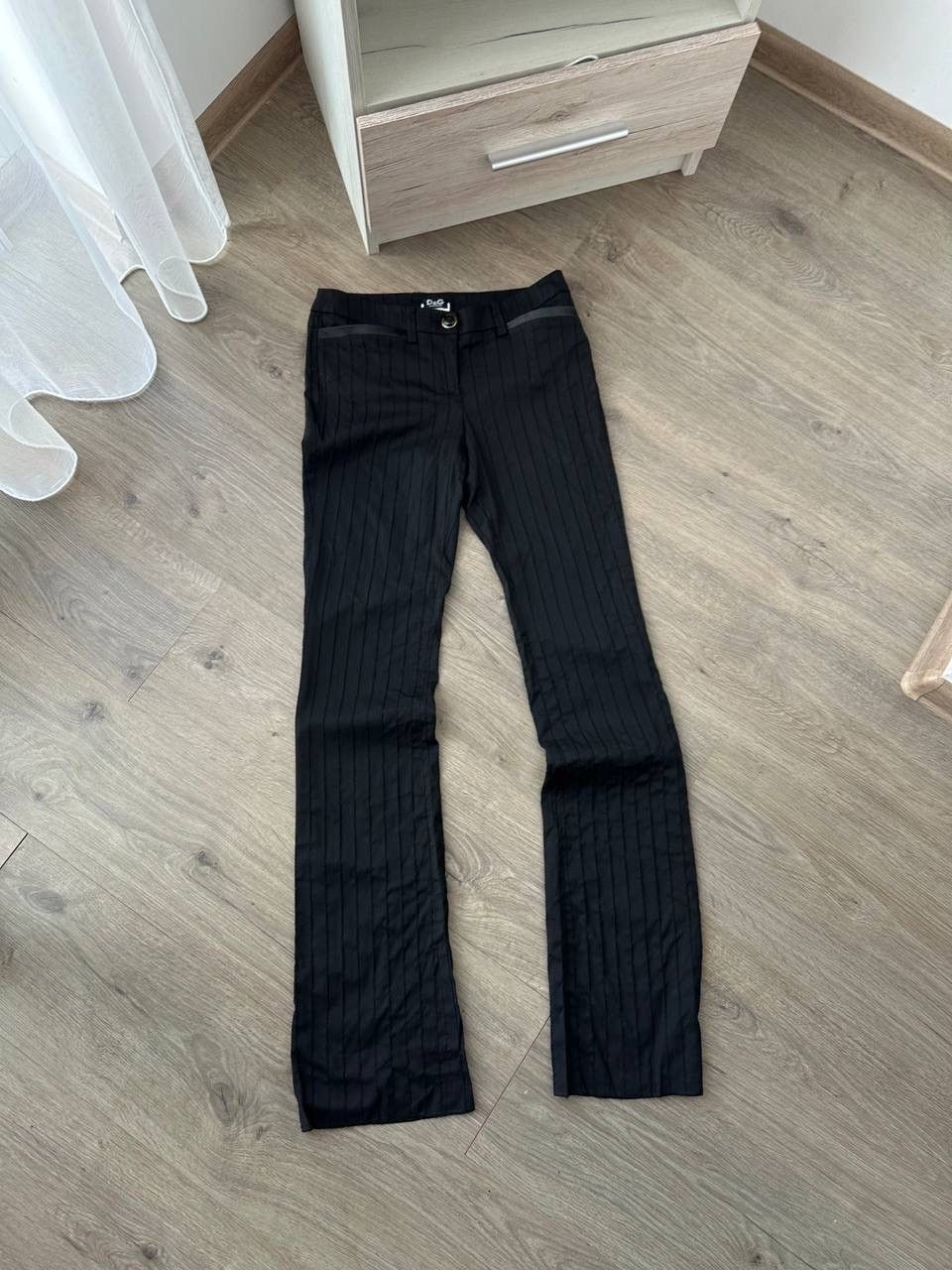 Dolce & Gabbana × Vintage Vintage Dolce&Gabbana Wide Black Low Lading Pants Size 26" / US 2 / IT 38 - 6 Thumbnail