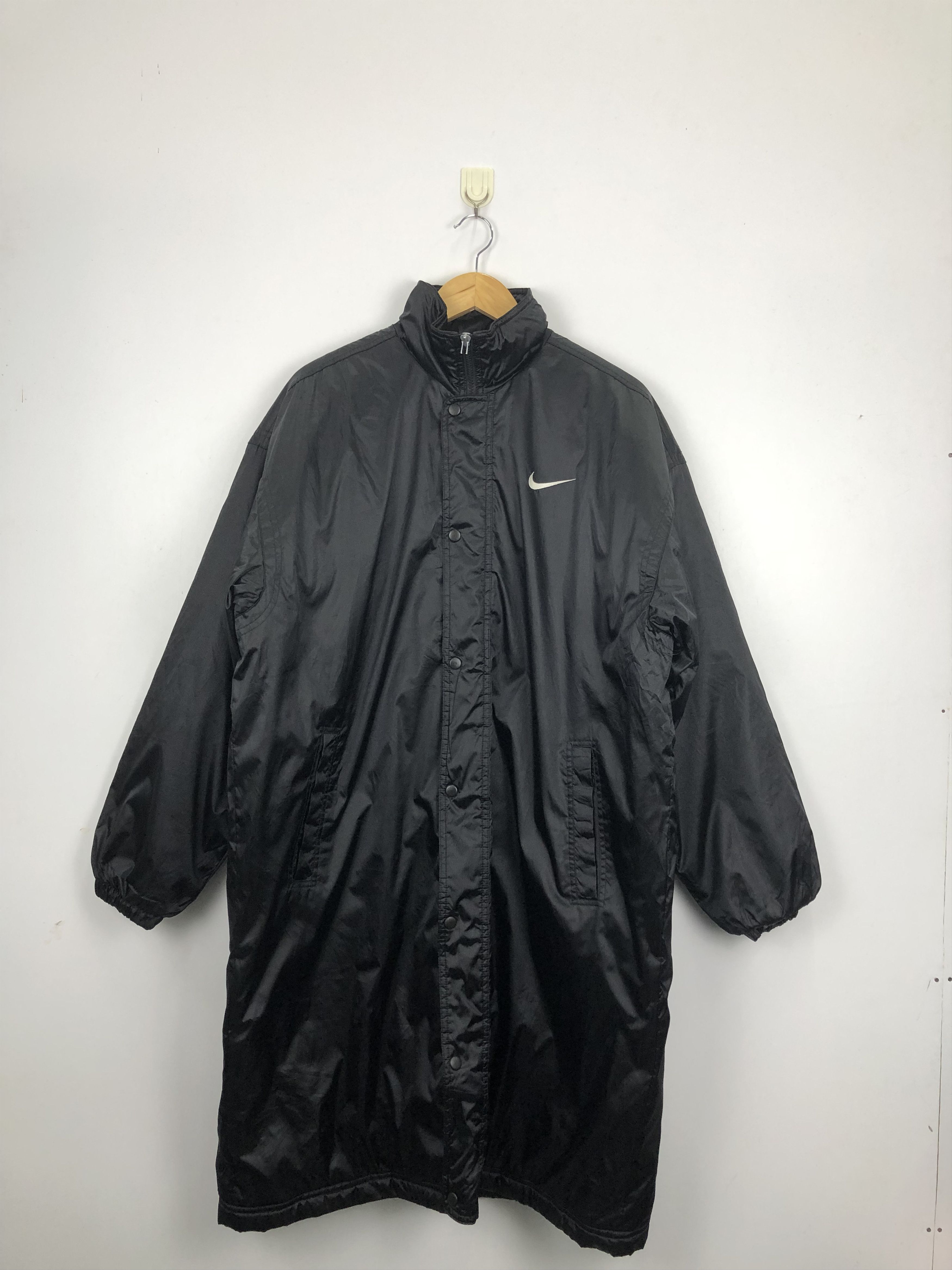 Nike Vintage 90s Nike Swoosh Long Jacket J0760 Size US M / EU 48-50 / 2 - 3 Thumbnail