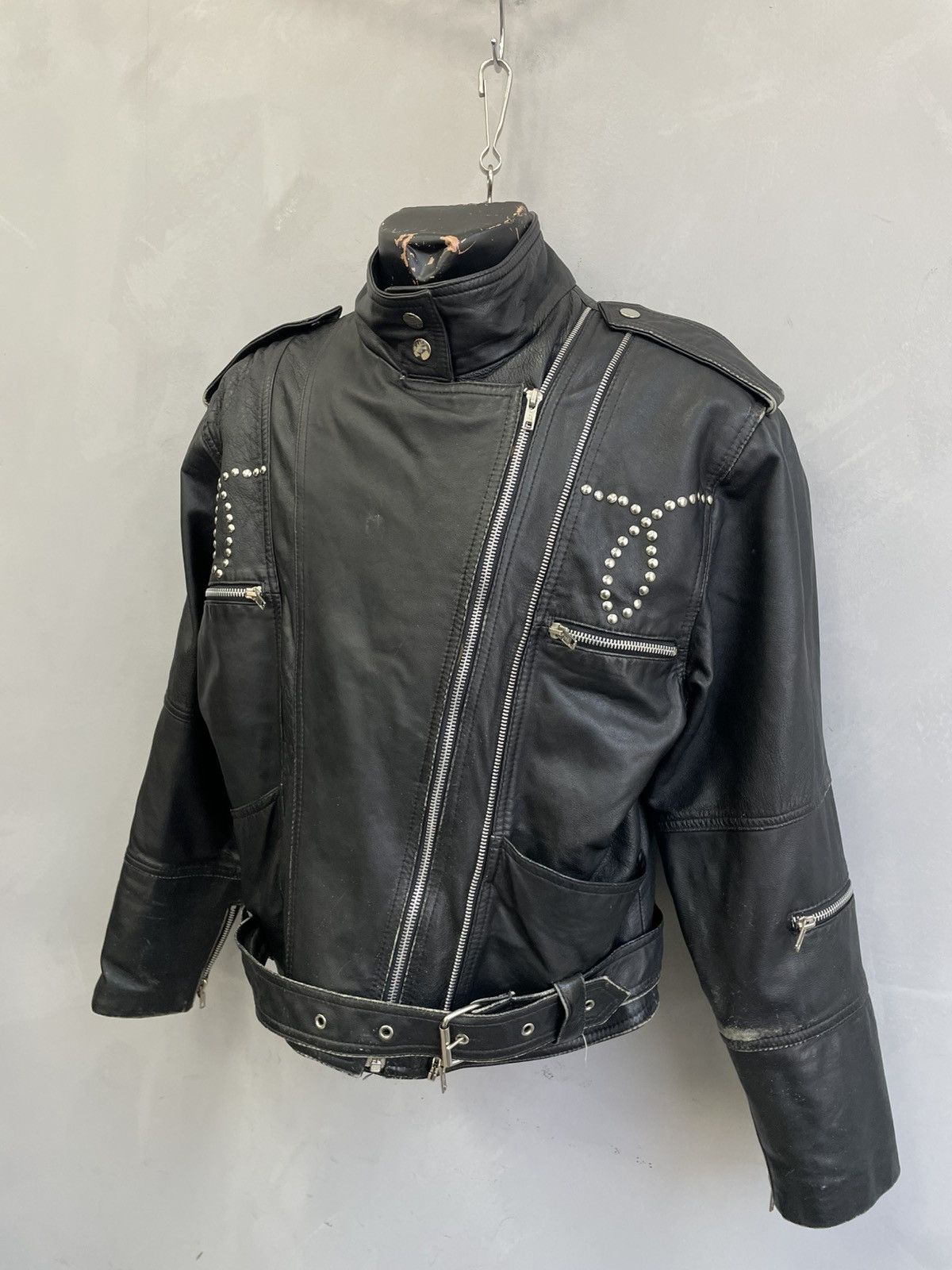 Schott Leather biker style moto jacket harley favidson legrandebleu Size US S / EU 44-46 / 1 - 1 Thumbnail