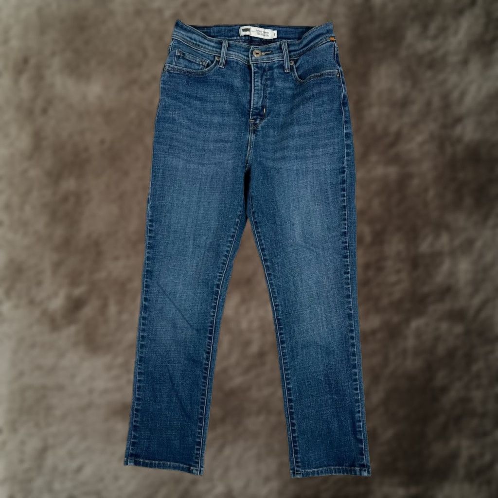 Levi's Levi's Perfectly Slimming 512 Straight Leg Jeans Womens 4 27x32 Blue Denim Size 27" / US 4 / IT 40 - 1 Thumbnail