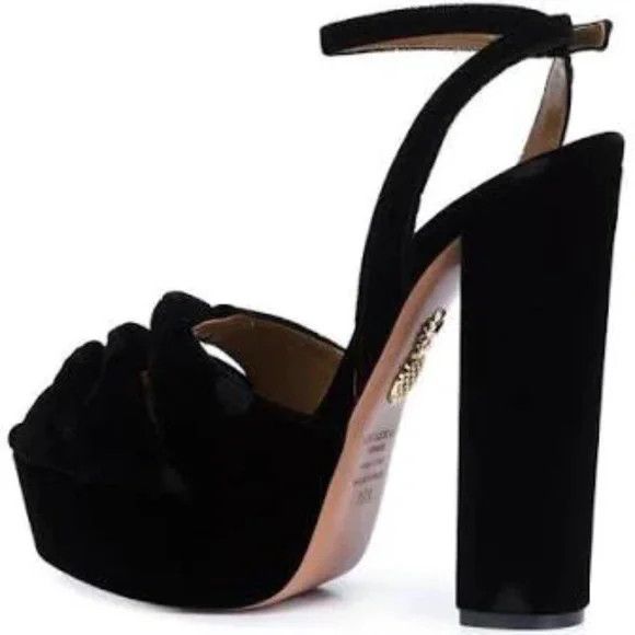 Aquazzura o1srvl11e1024 Platforms in Black Size US 7 / IT 37 - 2 Thumbnail