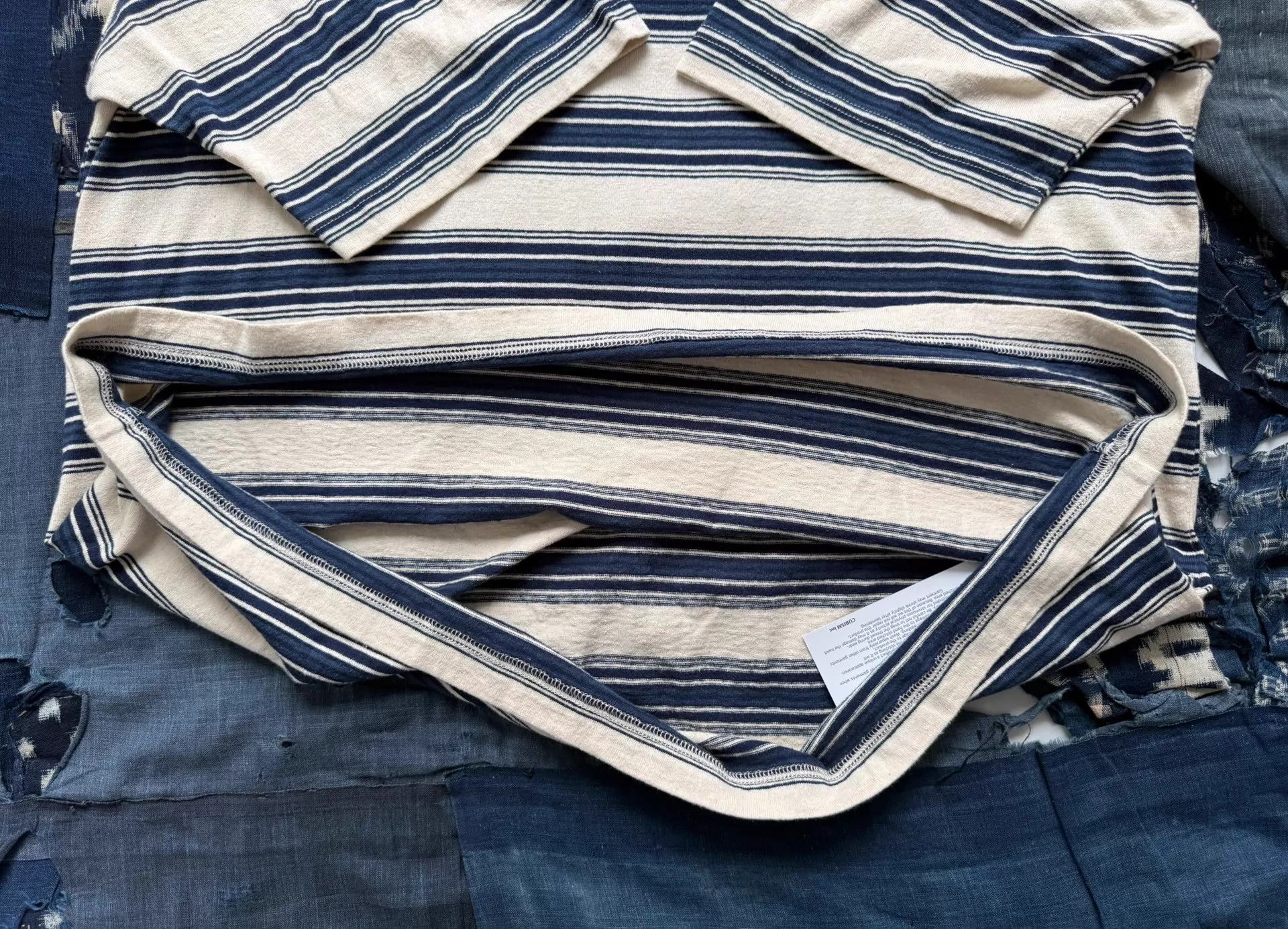 Visvim VISVIM 22SS BORDER JUMBO TEE S/S Blue Stripe Cashmere-blend Size US XL / EU 56 / 4 - 8 Thumbnail