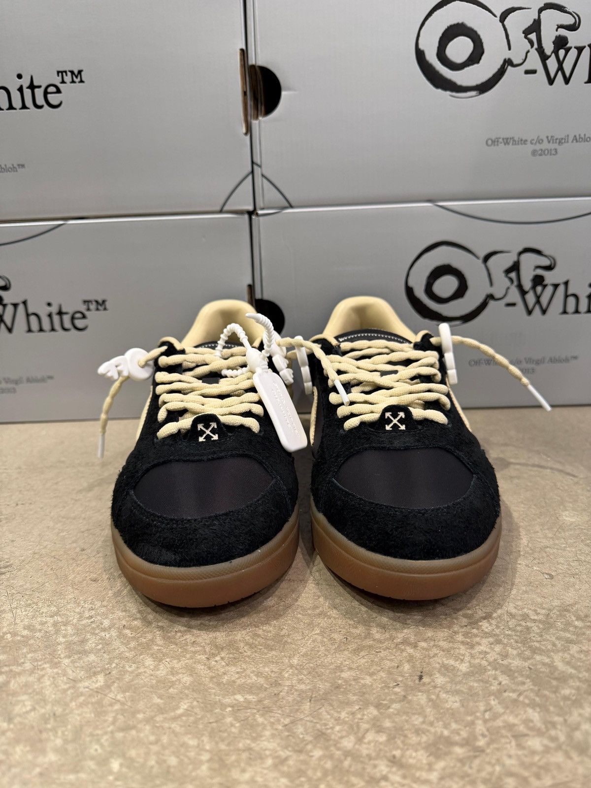Off-White OFF-WHITE - New Slim Sneaker Black Beige Size US 9 / EU 42 - 5 Thumbnail
