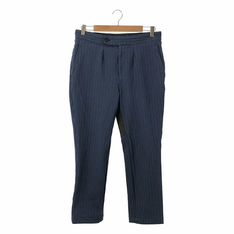Comme des Garcons Casual Pants switching polyester slacks zipper stripe Navy Size US 32 / EU 48 - 1 Thumbnail