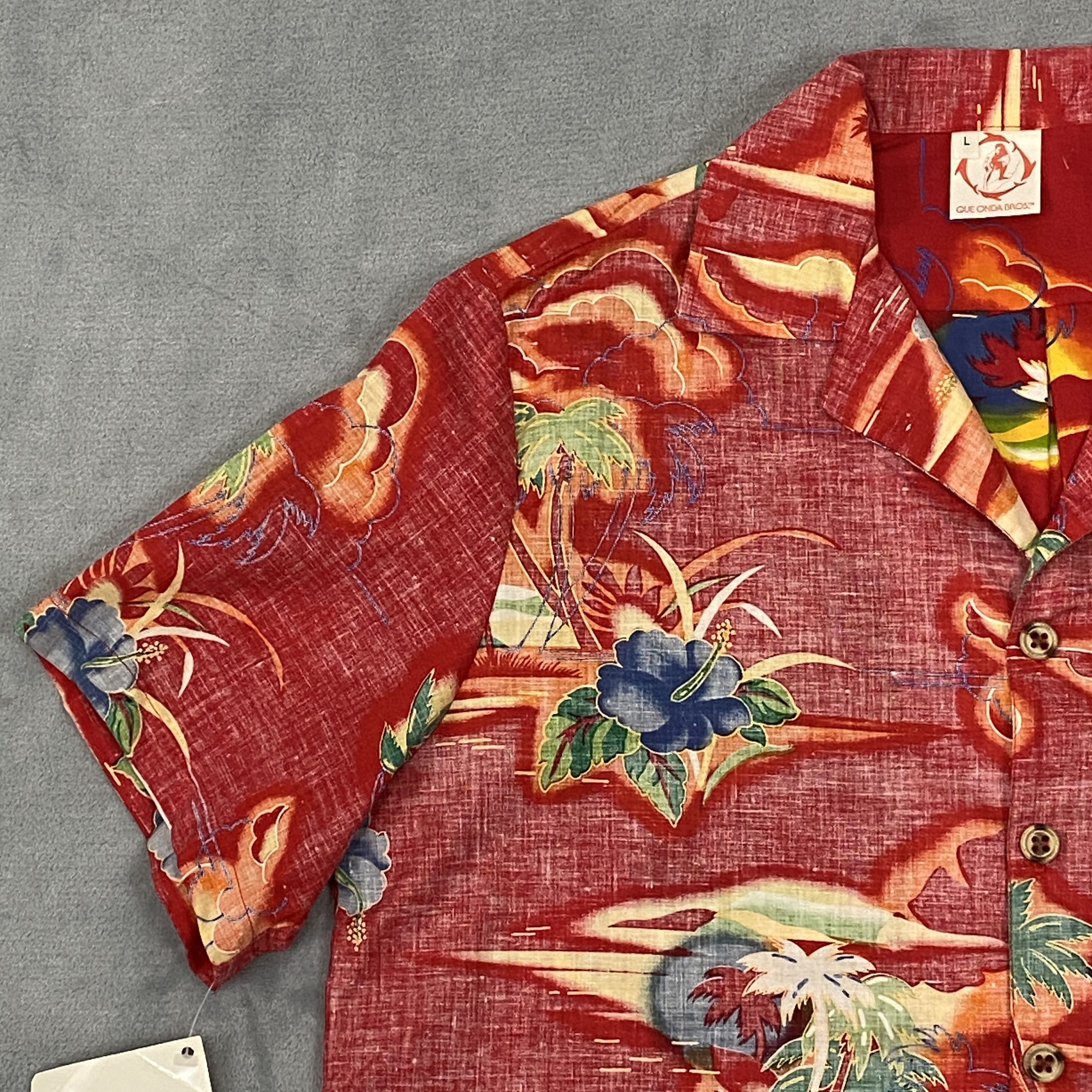 Other Reverse Print Hawaiian Islands Shirt Men Large Short Sleeve Size US L / EU 52-54 / 3 - 2 Thumbnail