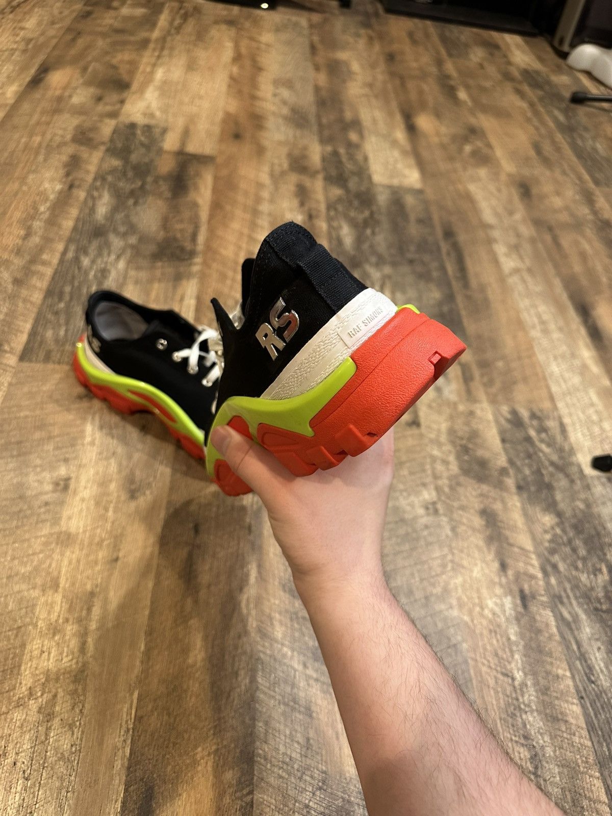 Adidas × Raf Simons Raf Simons x Adidas Detroit Runner Black Silver Slime Size US 12 / EU 45 - 14 Thumbnail