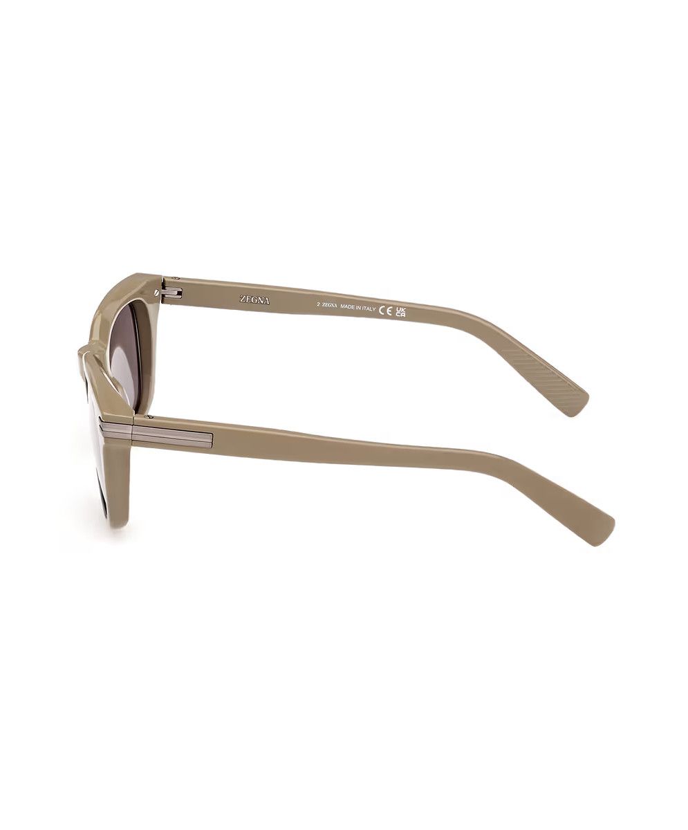 Ermenegildo Zegna ZEGNA shiny beige oval acetate sunglasses authentic Italy Size ONE SIZE - 2 Thumbnail