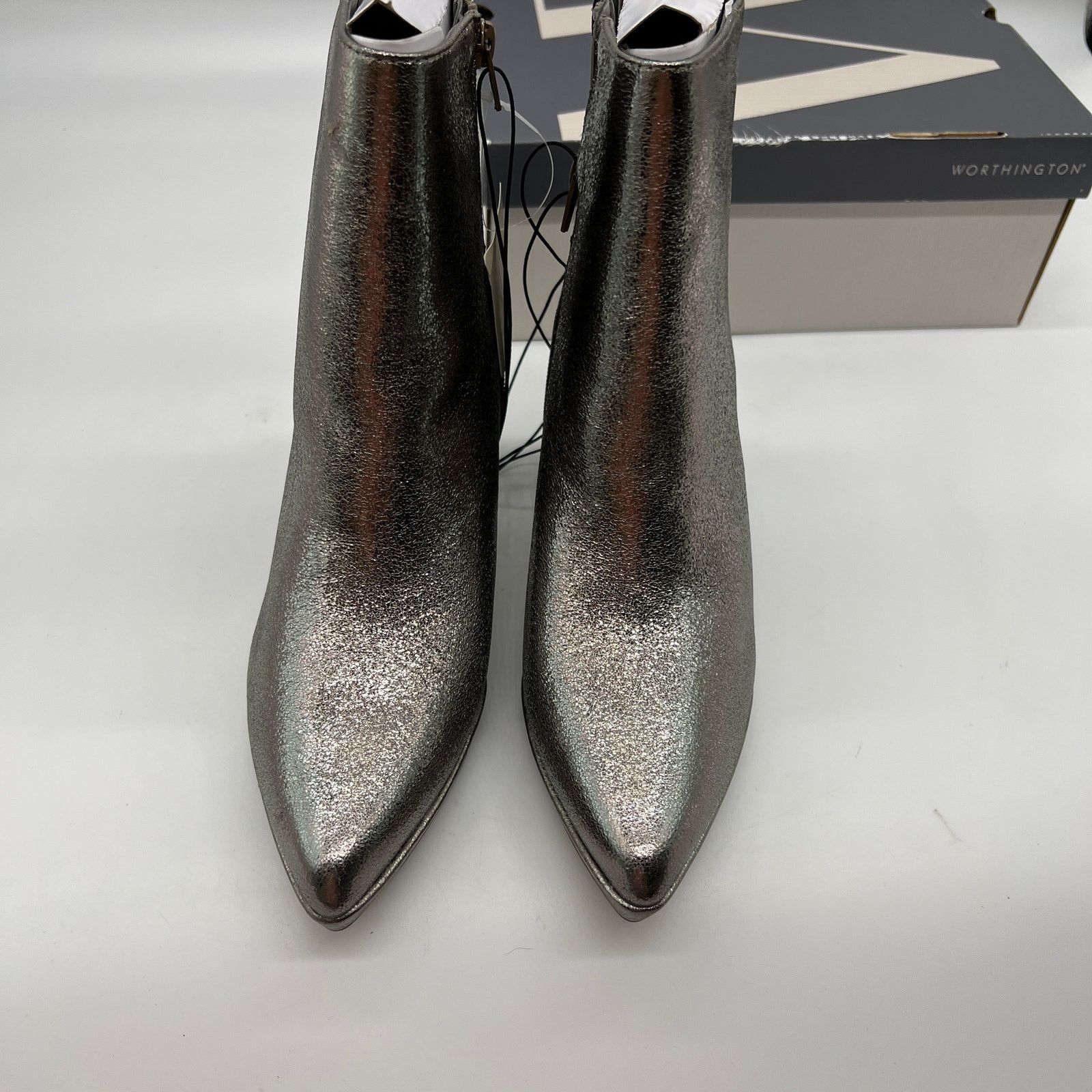 Other Worthington Womens Bannow Flared Heel Booties Pewter Size US 8 / IT 38 - 7 Thumbnail
