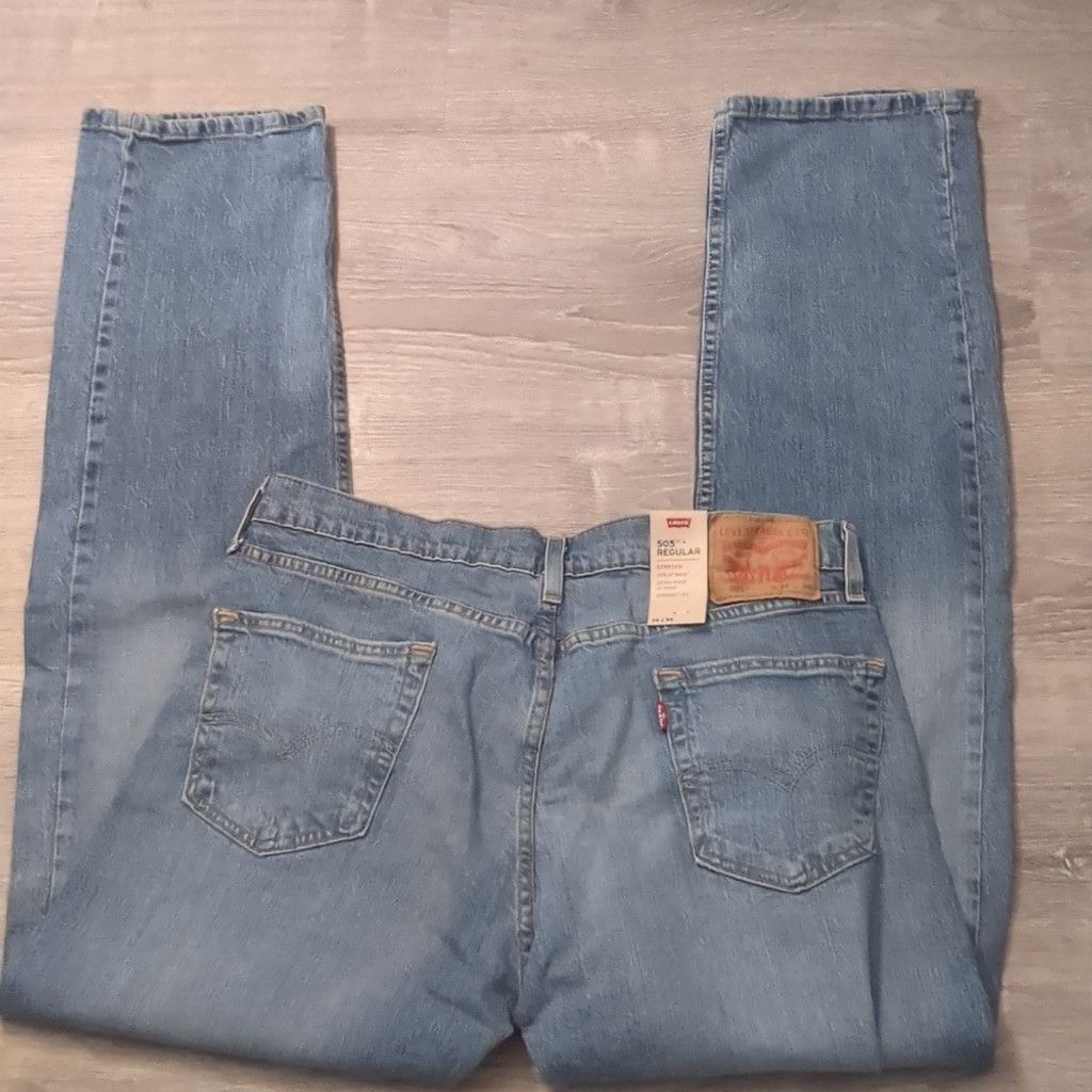 Levi's Levi's 505 regular distressed jeans size 34x34 Size US 34 / EU 50 - 6 Thumbnail