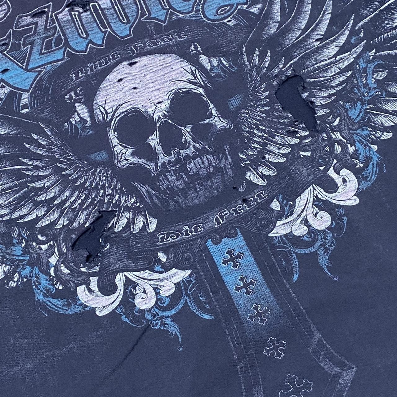 Xavier Xavier Faded Black Thrashed Affliction-Style Y2K Tee Size XL Size US XL / EU 56 / 4 - 3 Thumbnail