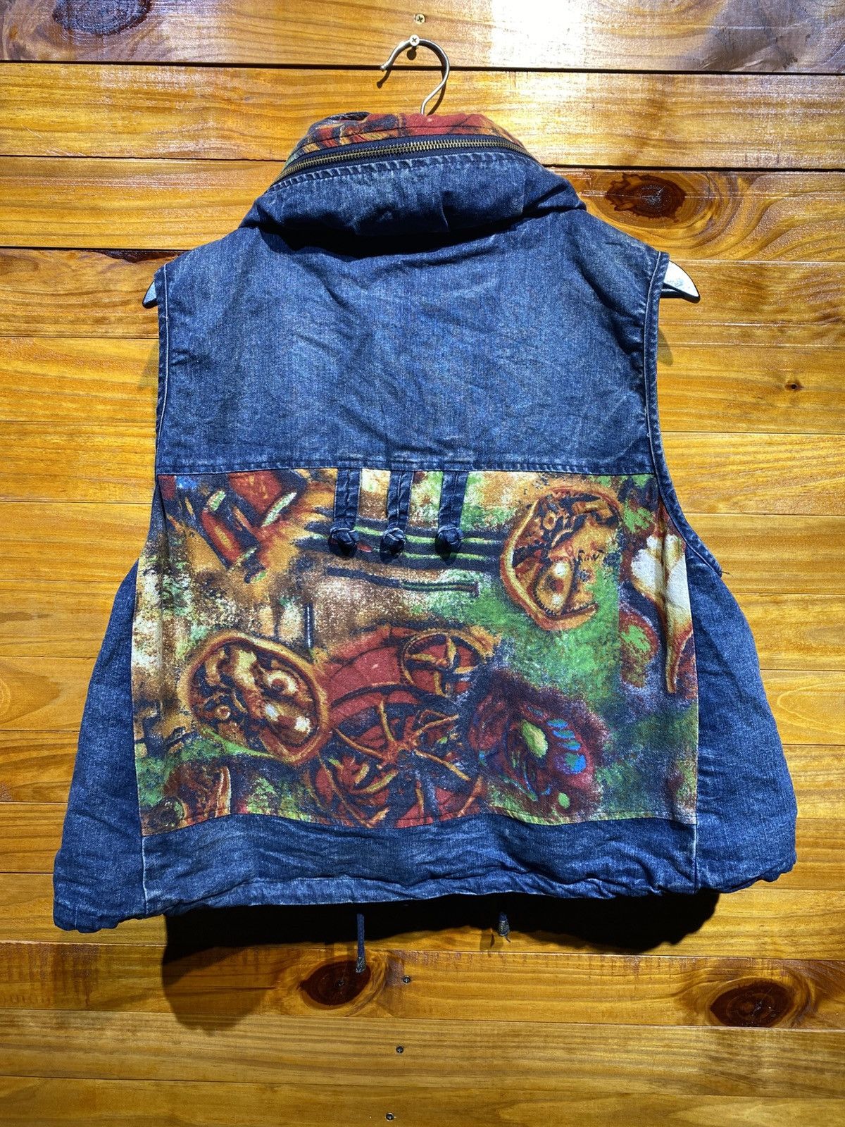 Japanese Brand Vintage Asian-Inspired Denim Patchwork Vest – Artistic Size US M / EU 48-50 / 2 - 14 Thumbnail