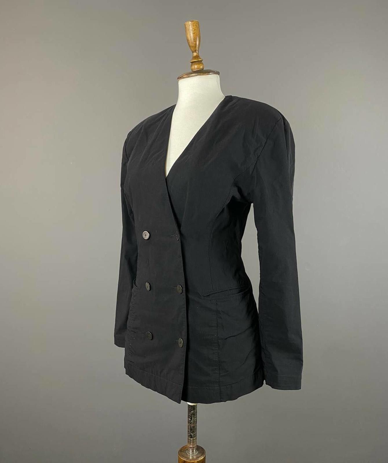 Designer Marc Cain Black Slim Fit Double Smart Blazer Jacket Size 3 Size M / US 6-8 / IT 42-44 - 5 Thumbnail